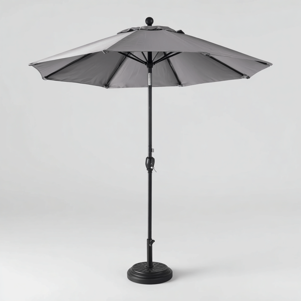 Ombrellone da giardino Metallo-Tessuto 270x270x245 cm Grigio Design moderno-Abodeosa