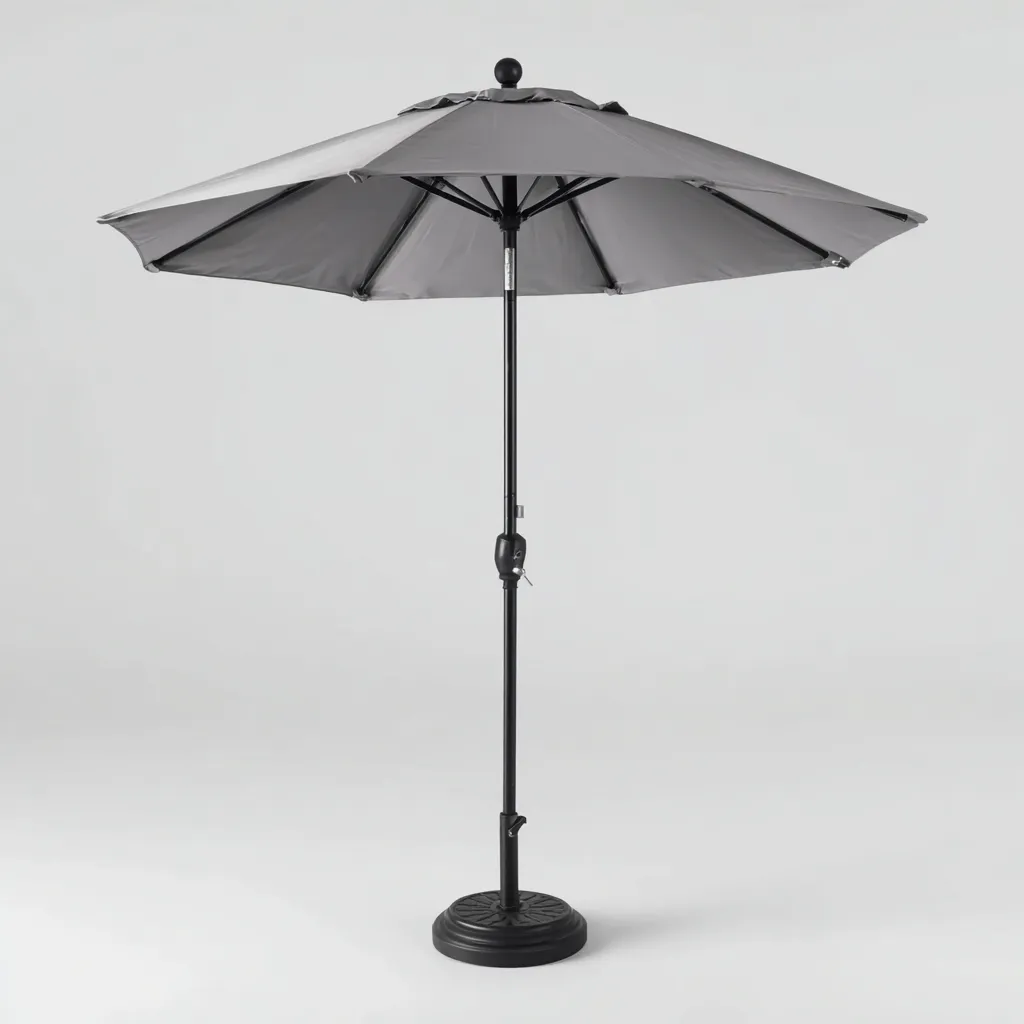 Ombrellone da giardino Metallo-Tessuto 270x270x245 cm Grigio Design moderno-Abodeosa