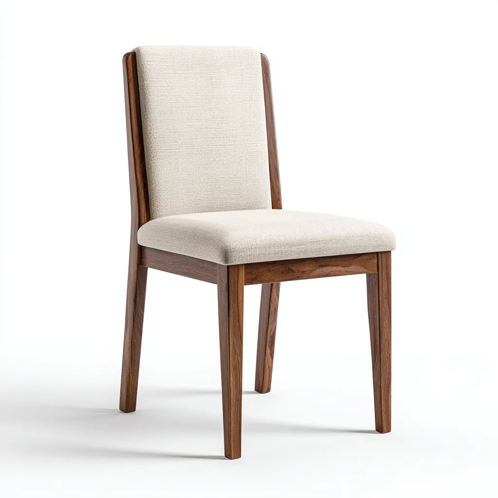 Sedia da pranzo in tessuto 46x52x89 cm - beige - design moderno - adatta alla sala da pranzo-Abodeosa