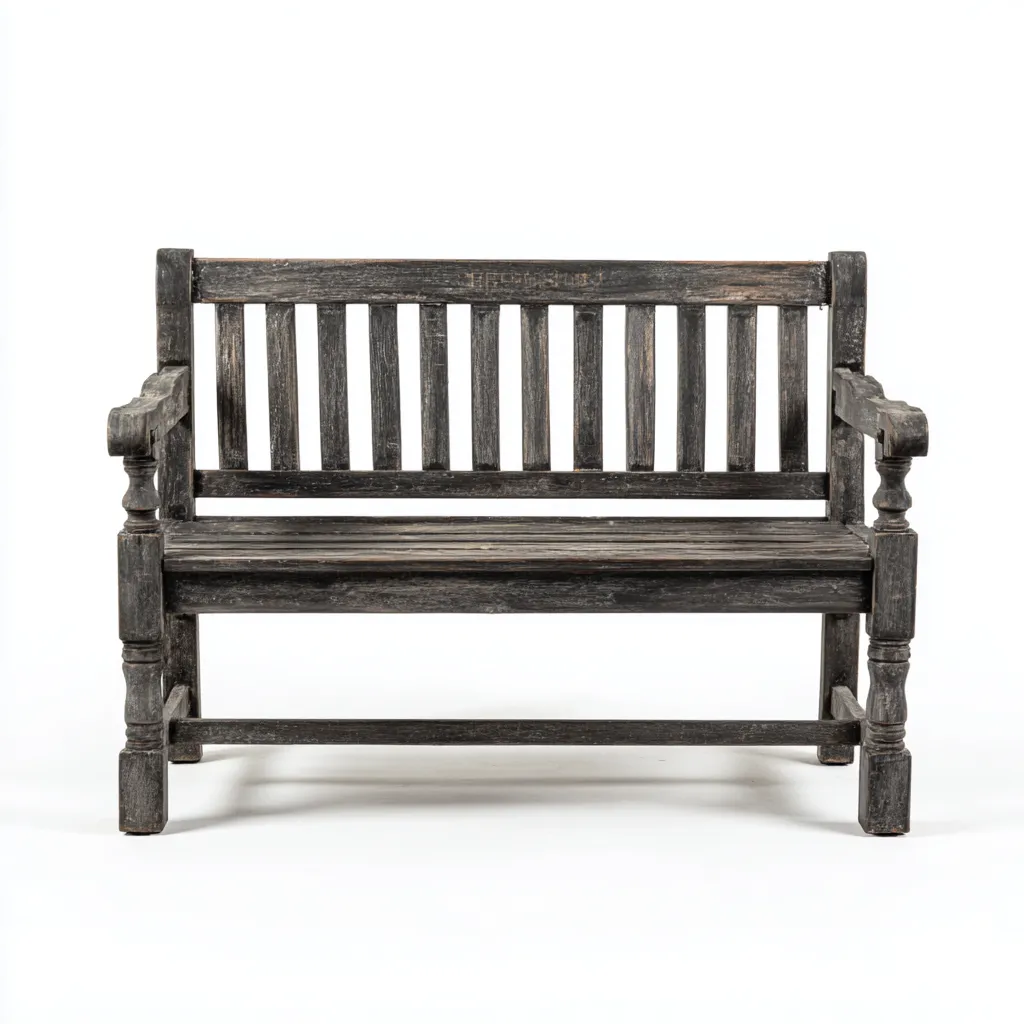 Panche da giardino Legno 120x60x88 cm Nero Design rustico-Abodeosa