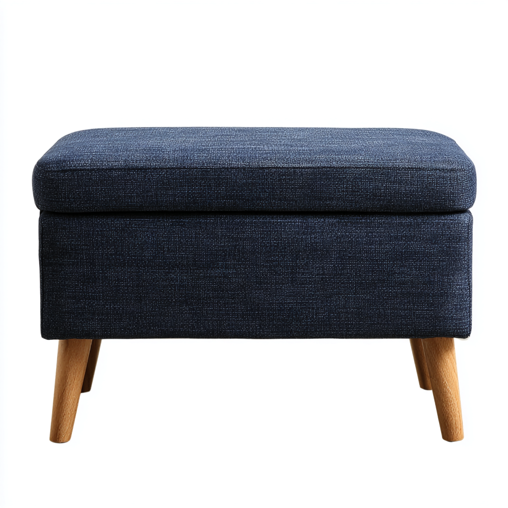 Panca per letto tessuto 90x40x45 cm - blu - stile moderno-Abodeosa
