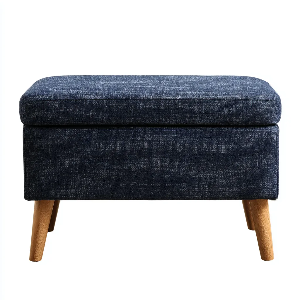 Panca per letto tessuto 90x40x45 cm - blu - stile moderno-Abodeosa