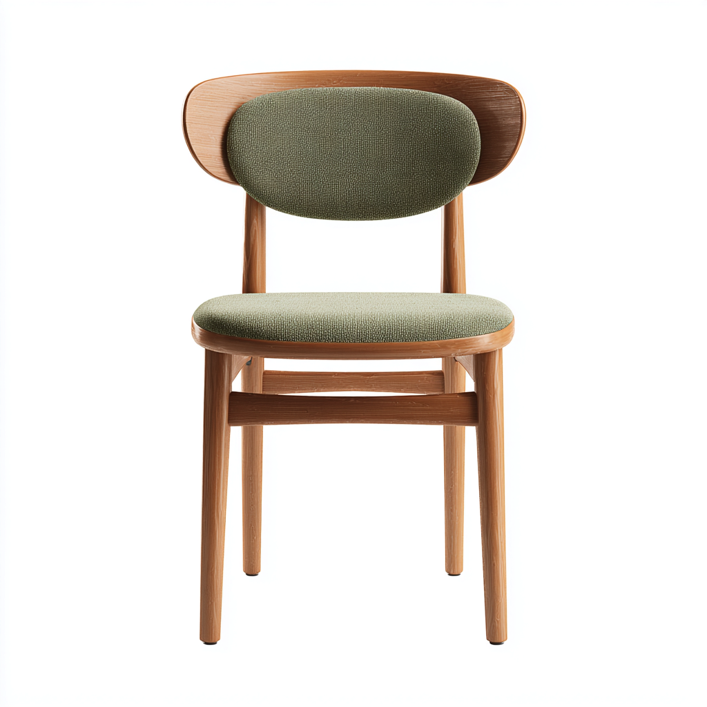 Sedia da pranzo tessuto 52x48x80 cm verde design moderno-Abodeosa