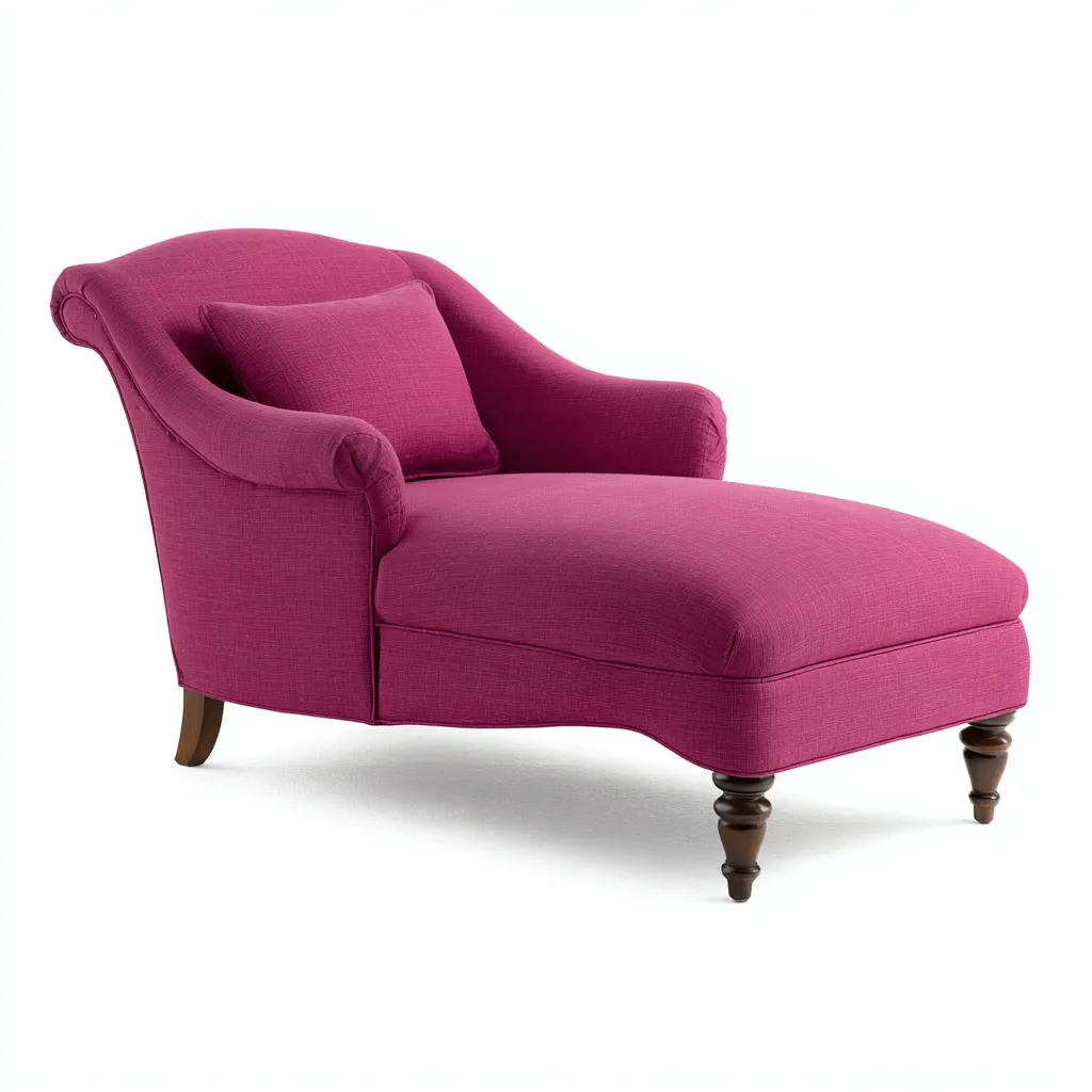 Chaise longue in tessuto 160x75x85 cm - rosa-marrone - design classico-Abodeosa