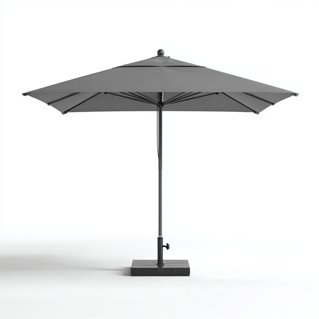 Ombrelloni da giardino metallo tessuto 200x200x250 cm grigio per esterni design moderno-Abodeosa