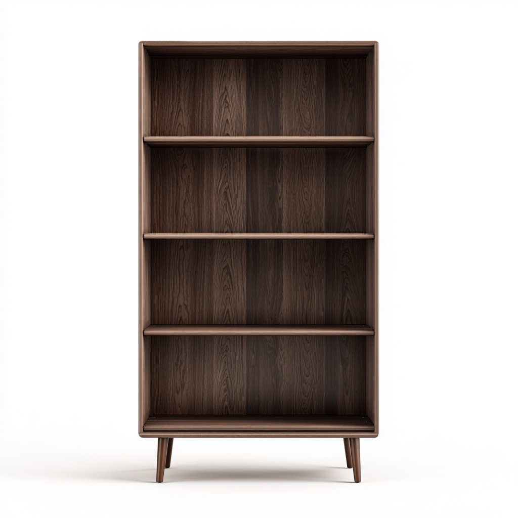 Librerie 80x30x155 cm - noce scuro - struttura con spazio contenitivo-Abodeosa
