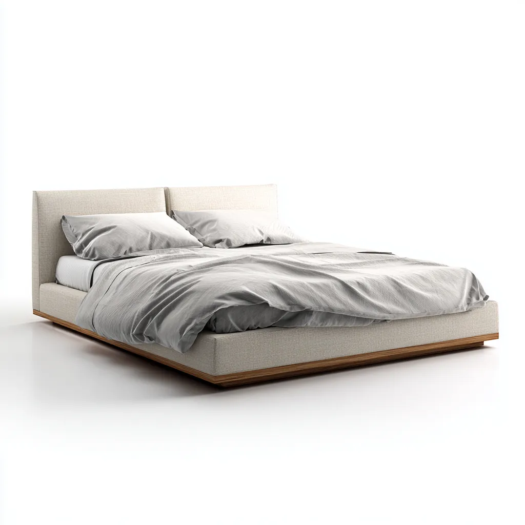 Letto matrimoniale imbottito 200x160x90 cm - beige - design moderno-Abodeosa