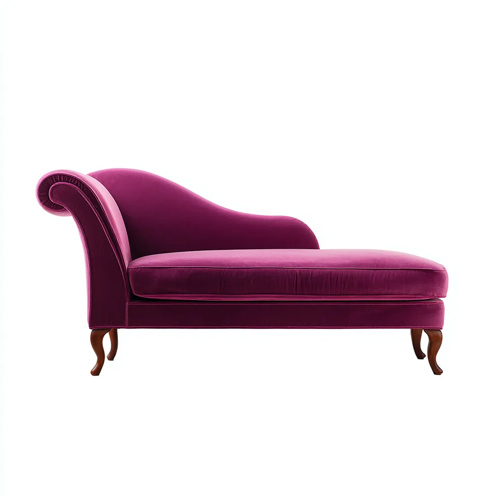 Chaise longue in velluto 175x75x84 cm - viola - design classico - adatta al soggiorno-Abodeosa