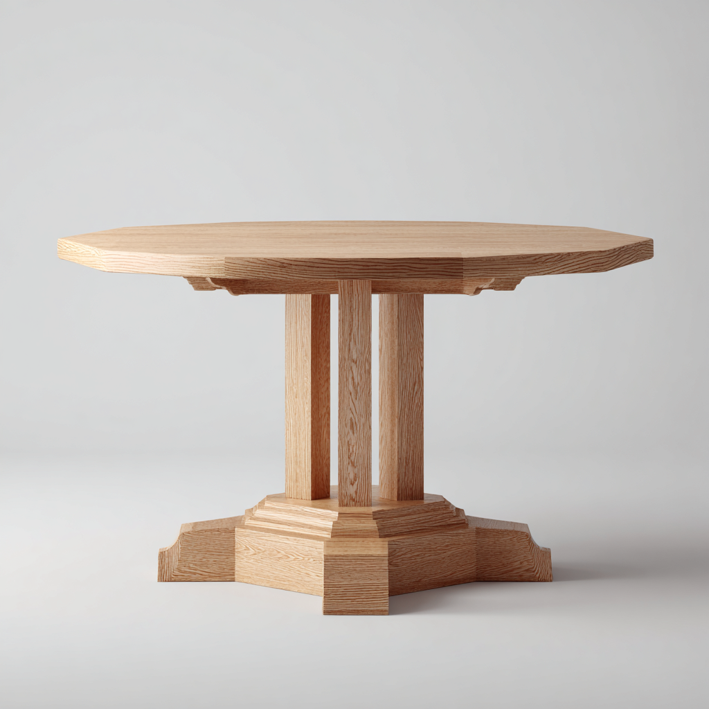 Tavolo da pranzo legno massello 140x140x76 cm naturale design classico-Abodeosa