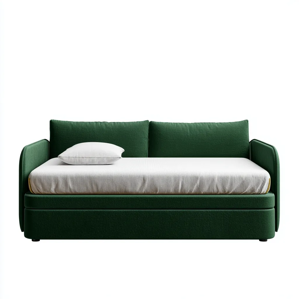 Divano letto tessuto 210x90x85 cm verde design moderno-Abodeosa