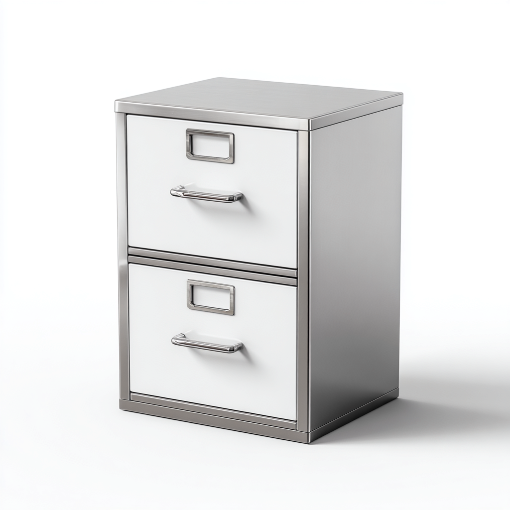 Armadio per ufficio metallo 40x45x70 cm bianco-grigio - archivio compatto-Abodeosa