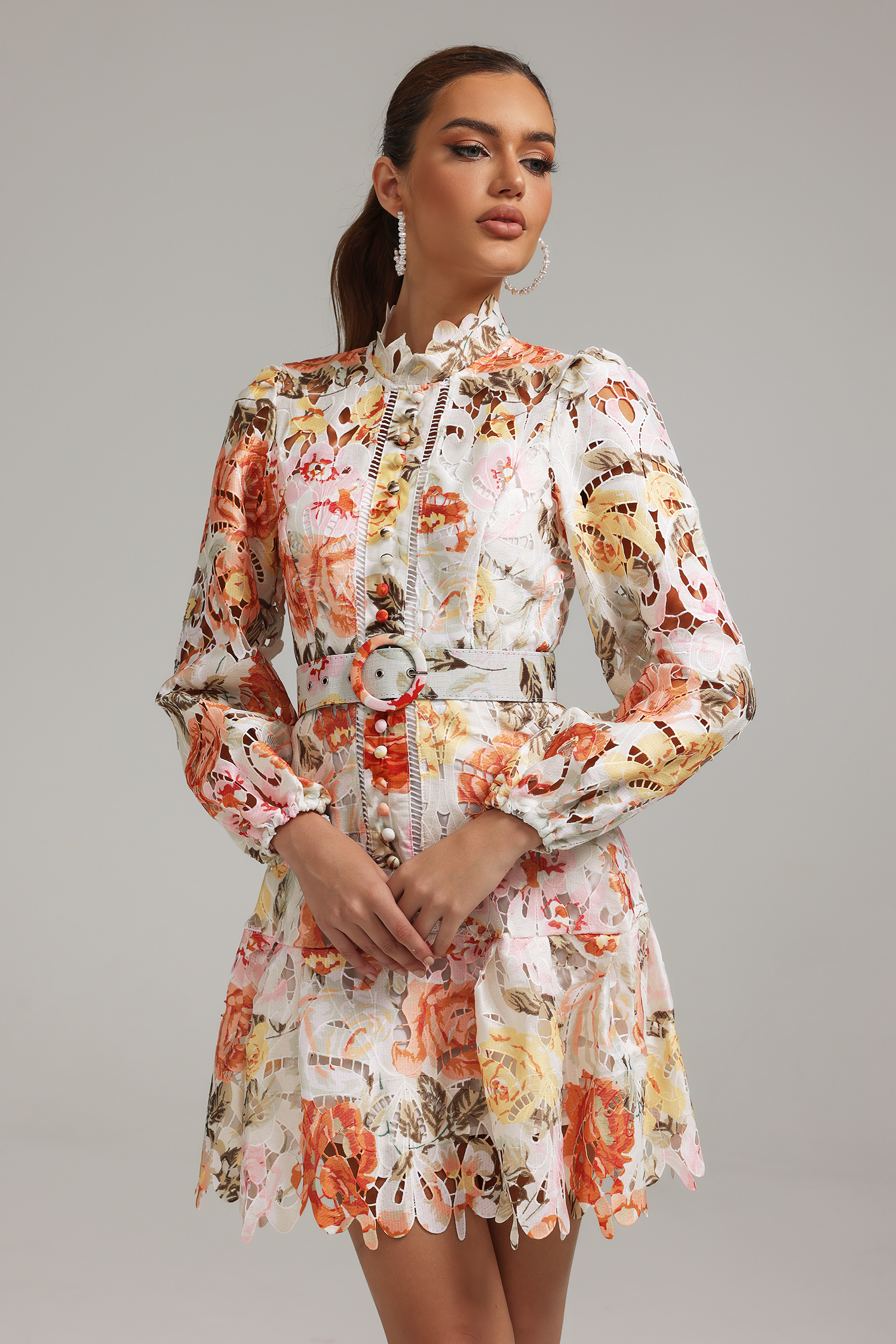 Jenny Printed Cutout Mini Dress