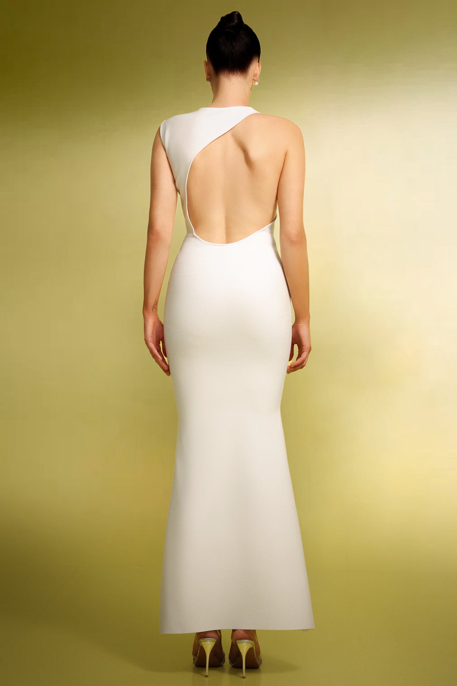 Sabell Sleeveless Irregular Backless Bandage Maxi Dress