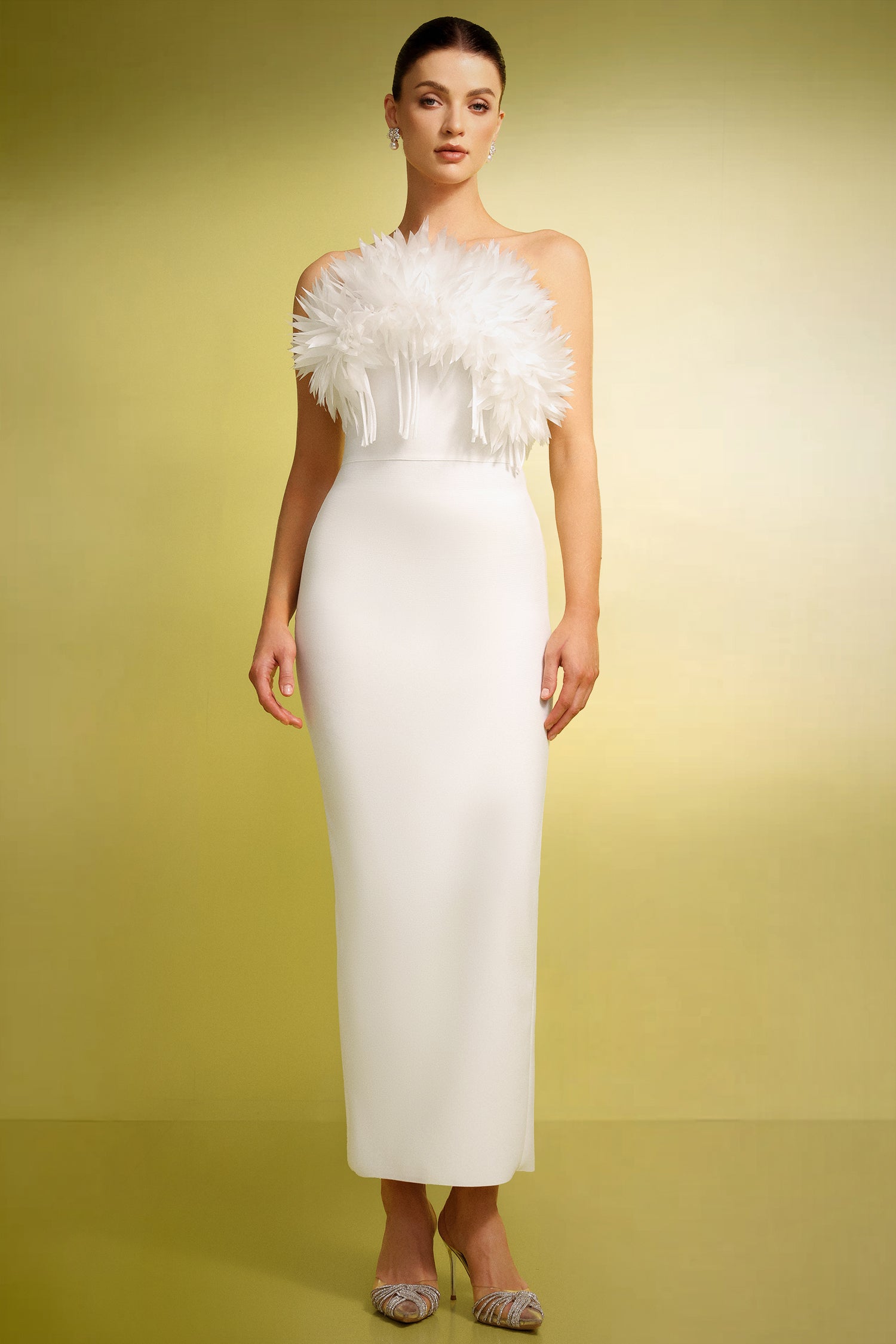 Rafik Sleeveless Flowers Tassels Bandage Maxi Dress