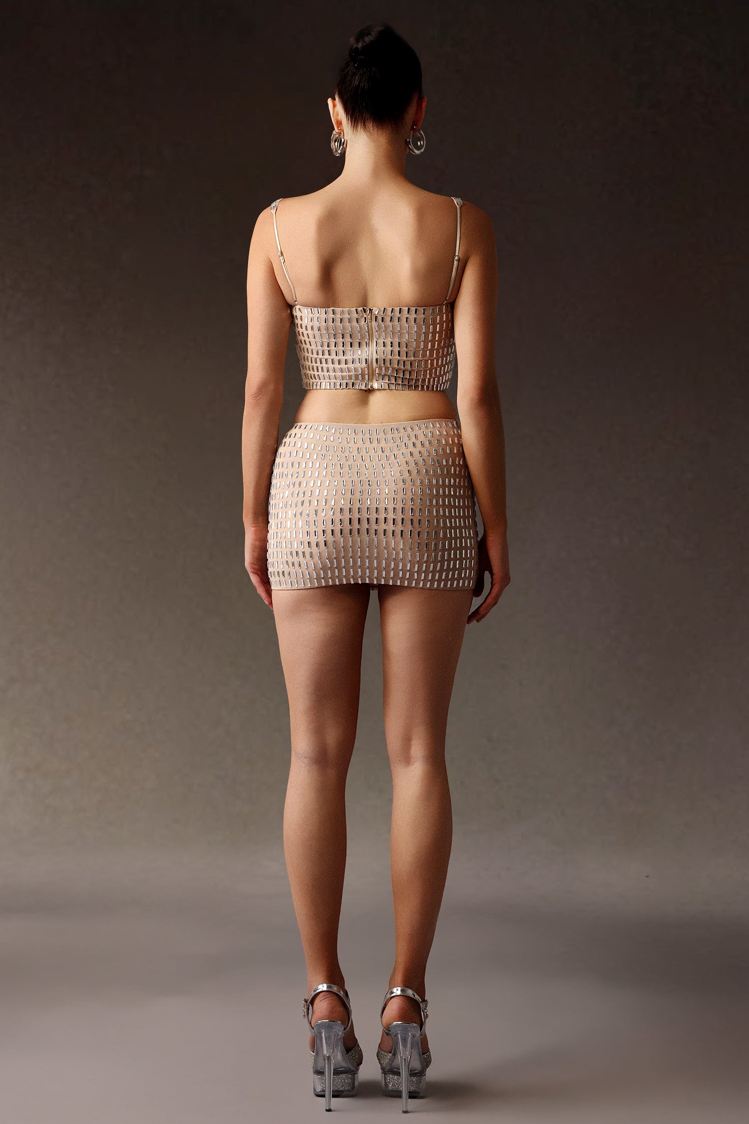 Derza Sleeveless Diamond Mini Two-Piece Set