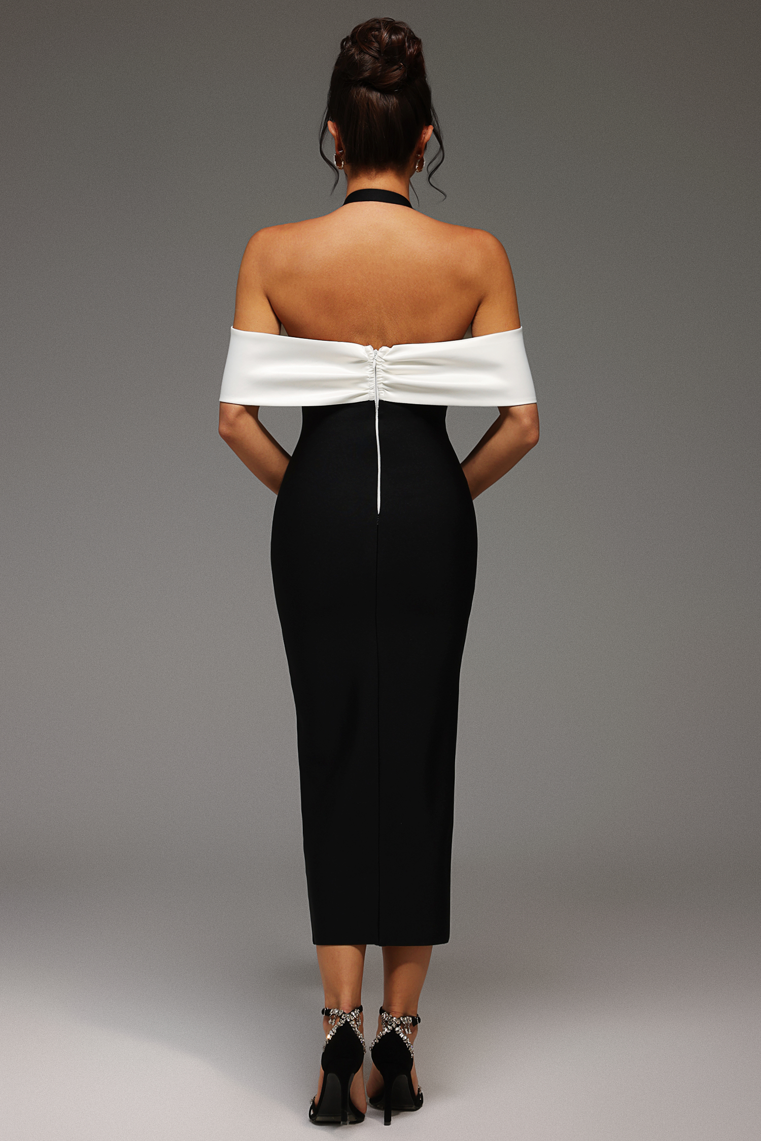 Solvia Halter Sleeveless Slit Bandage Maxi Dress