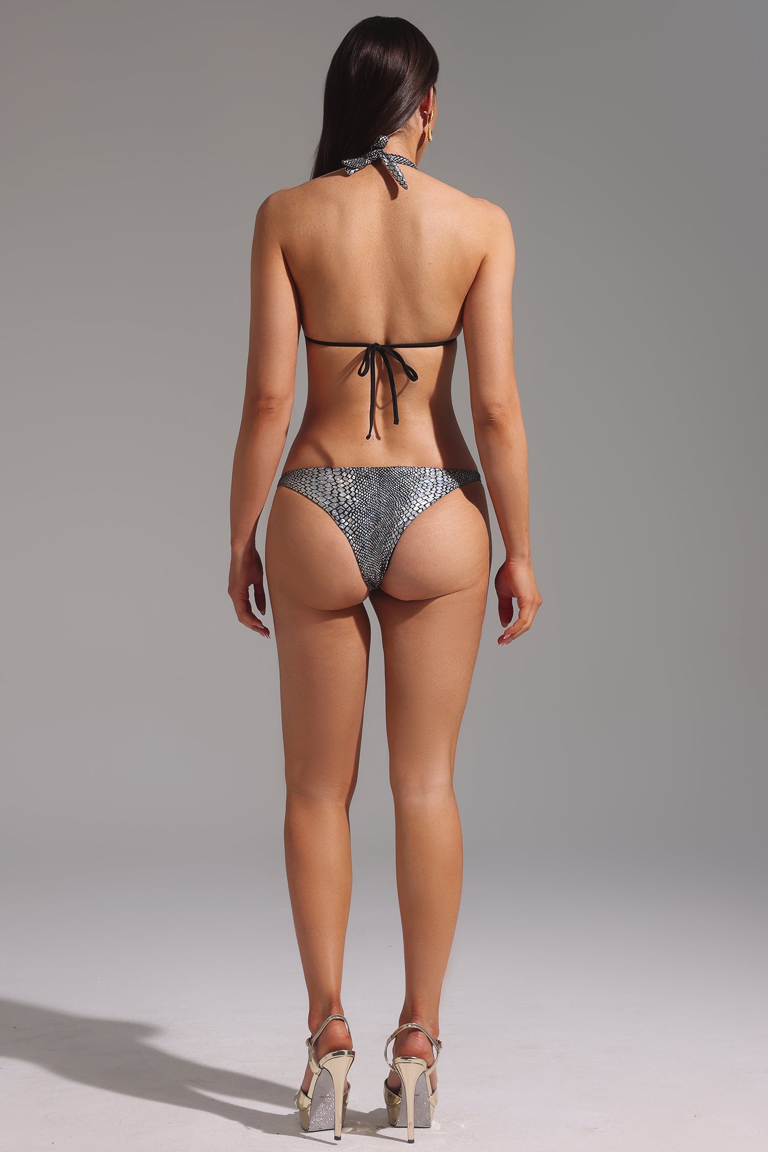 Porsha Halter Diamond Mini Bikini Two-Piece Set