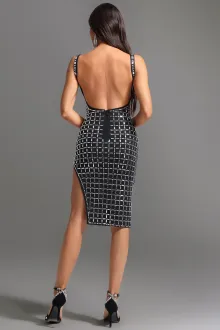 Minma Ärmelloses Minikleid mit Rautenmuster