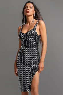 Minma Ärmelloses Minikleid mit Rautenmuster