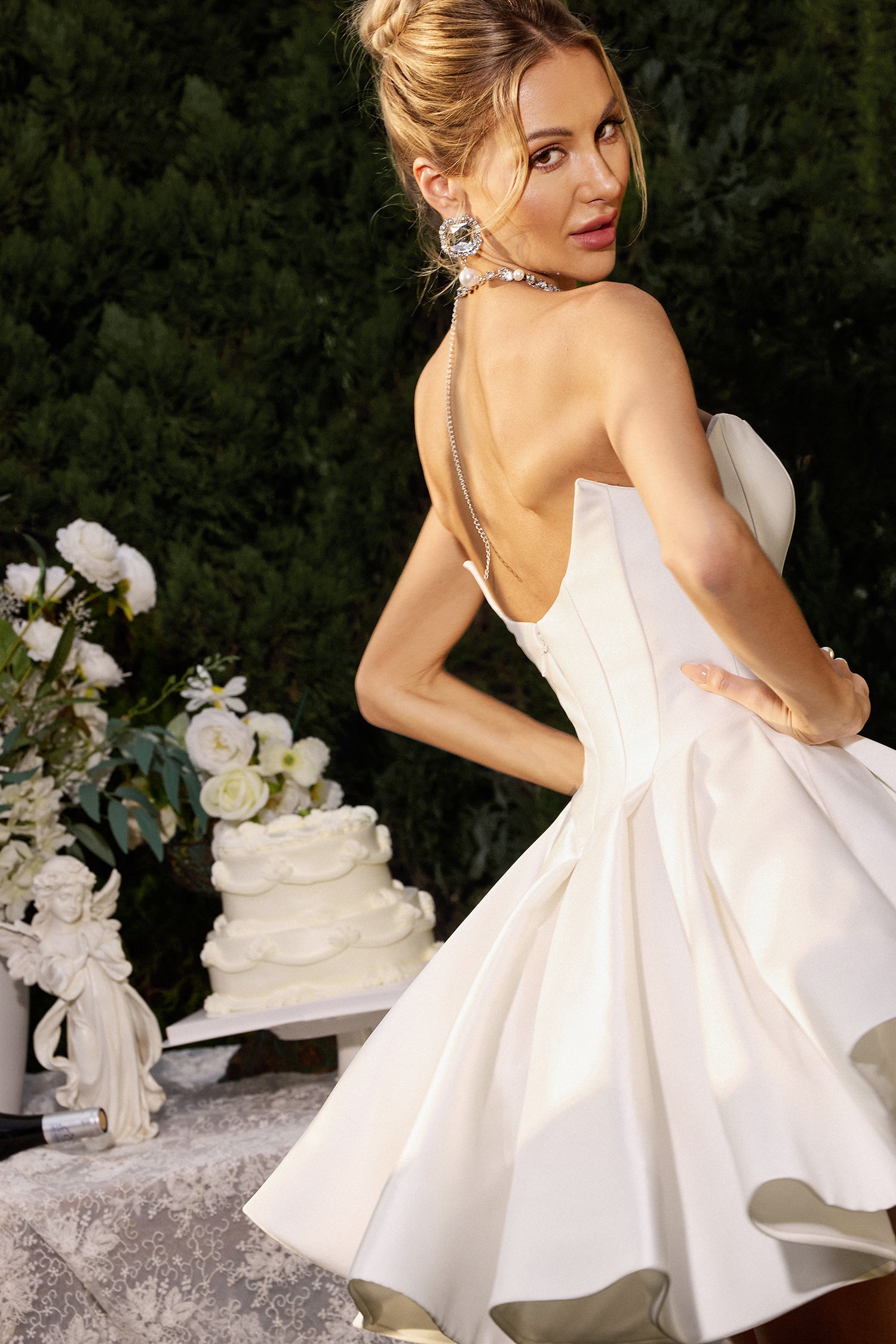 Fakula Sleeveless Lacing Mini Dress