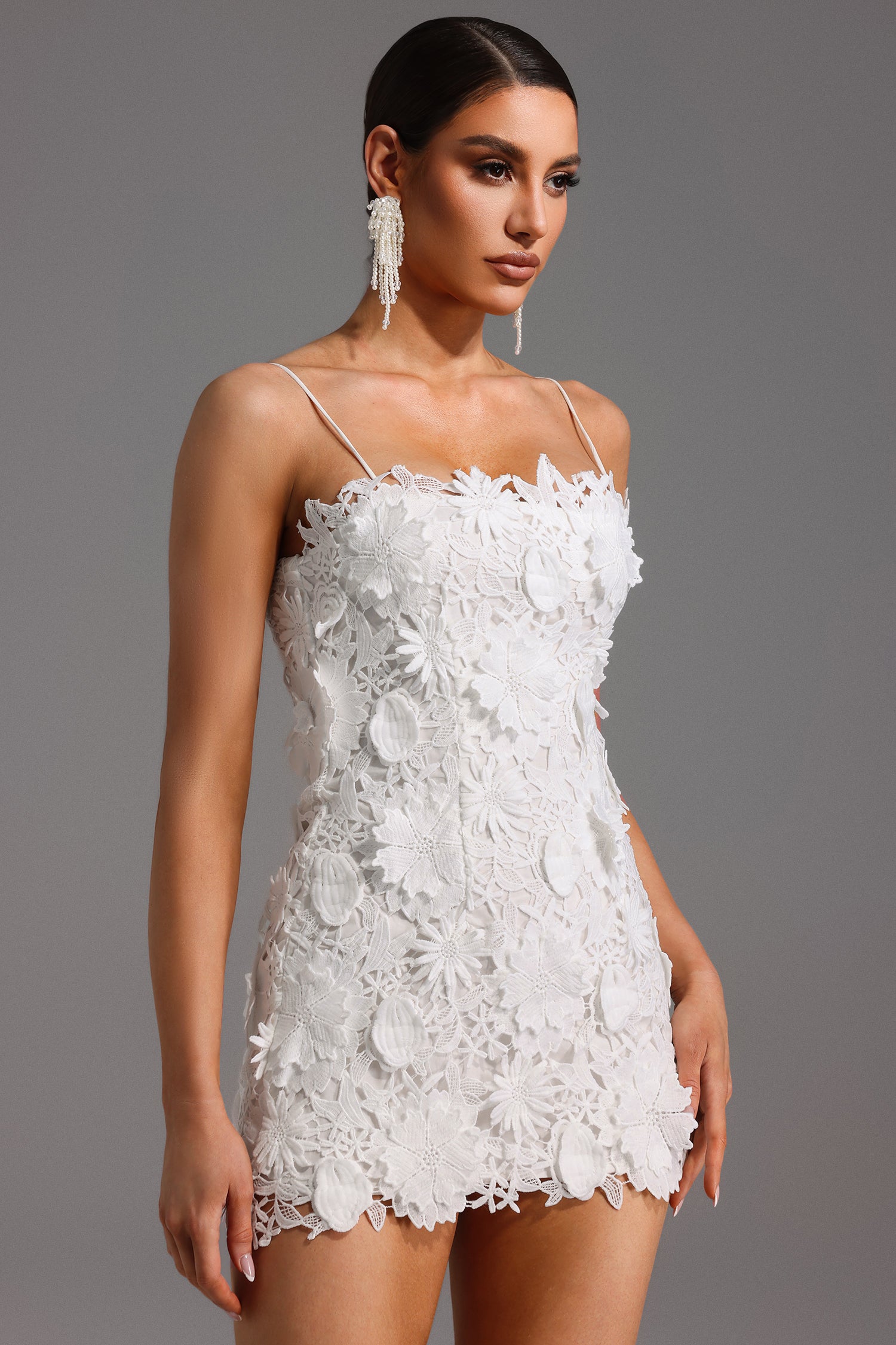 Elleri Sleeveless Flowers Mini Dress