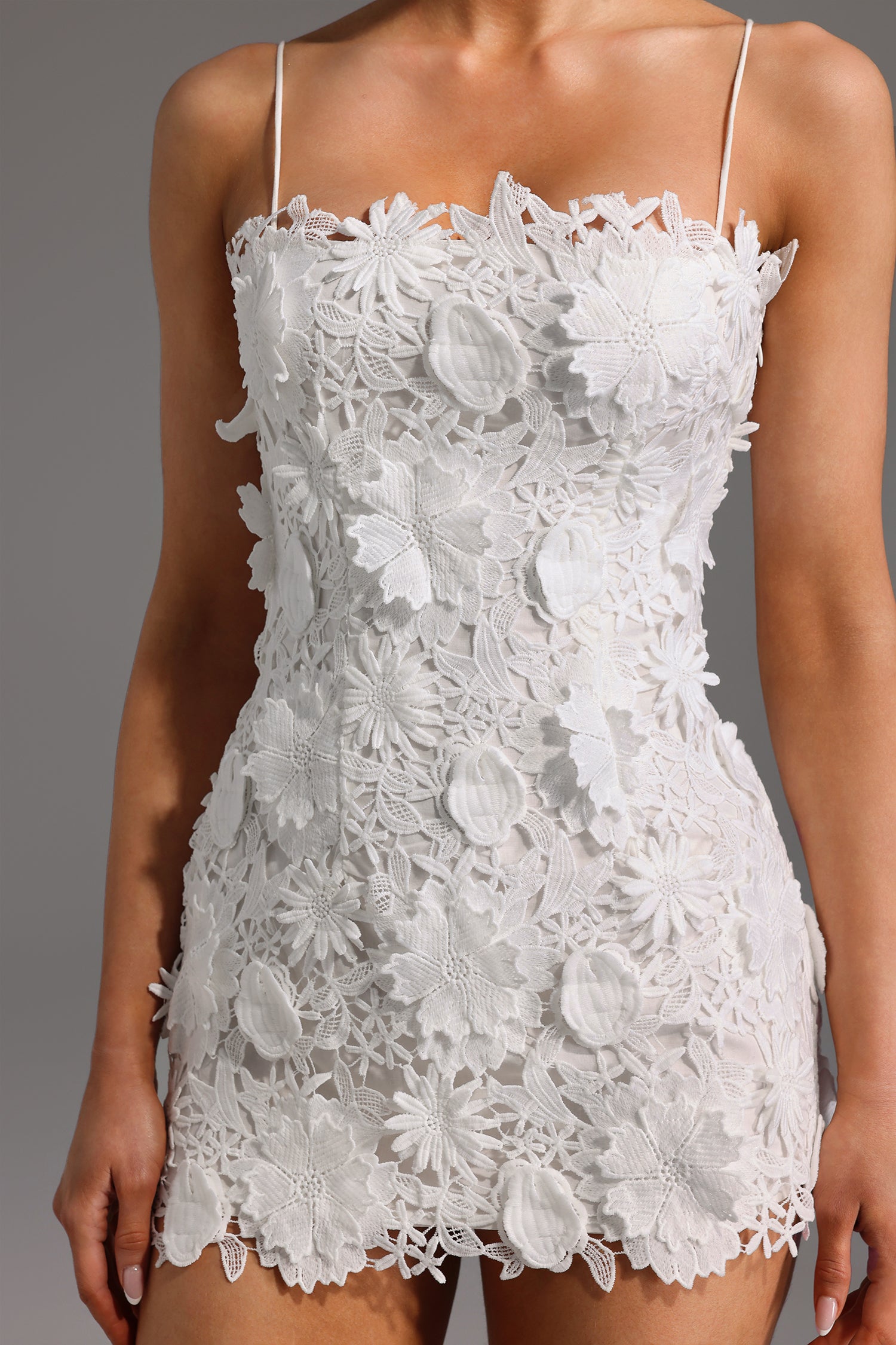 Elleri Sleeveless Flowers Mini Dress