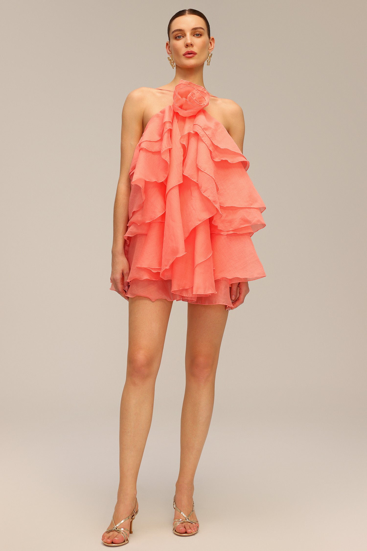 Tata Sleeveless Flower Floral Mini Dress