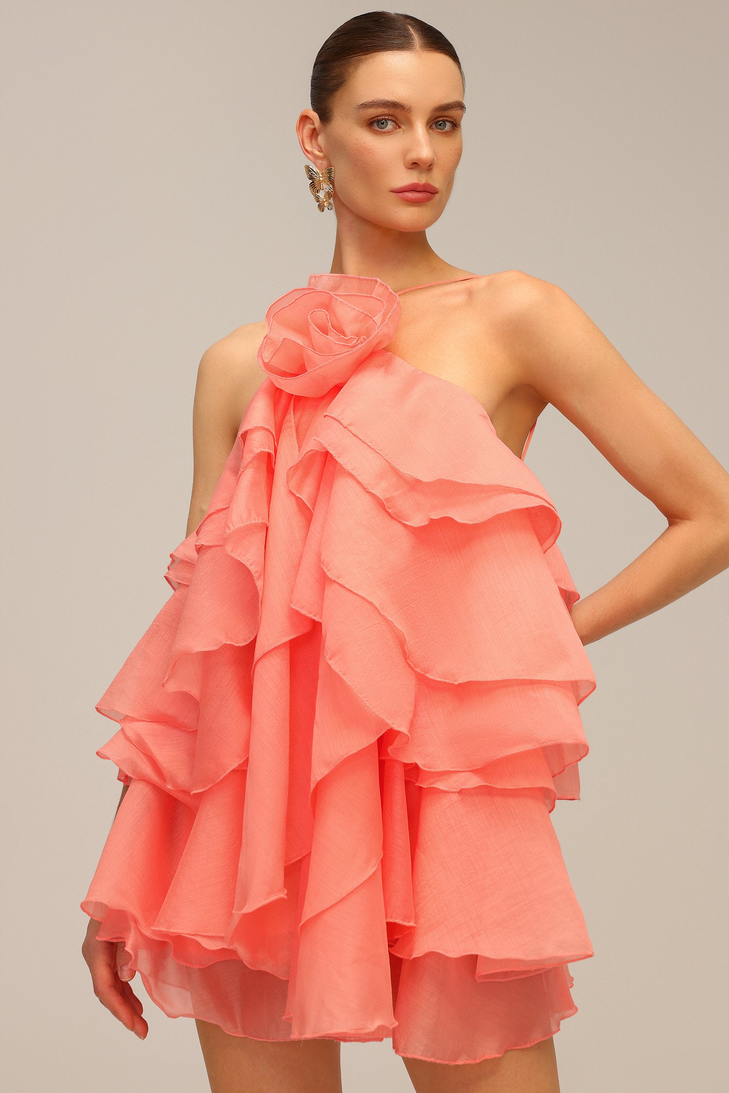 Tata Sleeveless Flower Floral Mini Dress