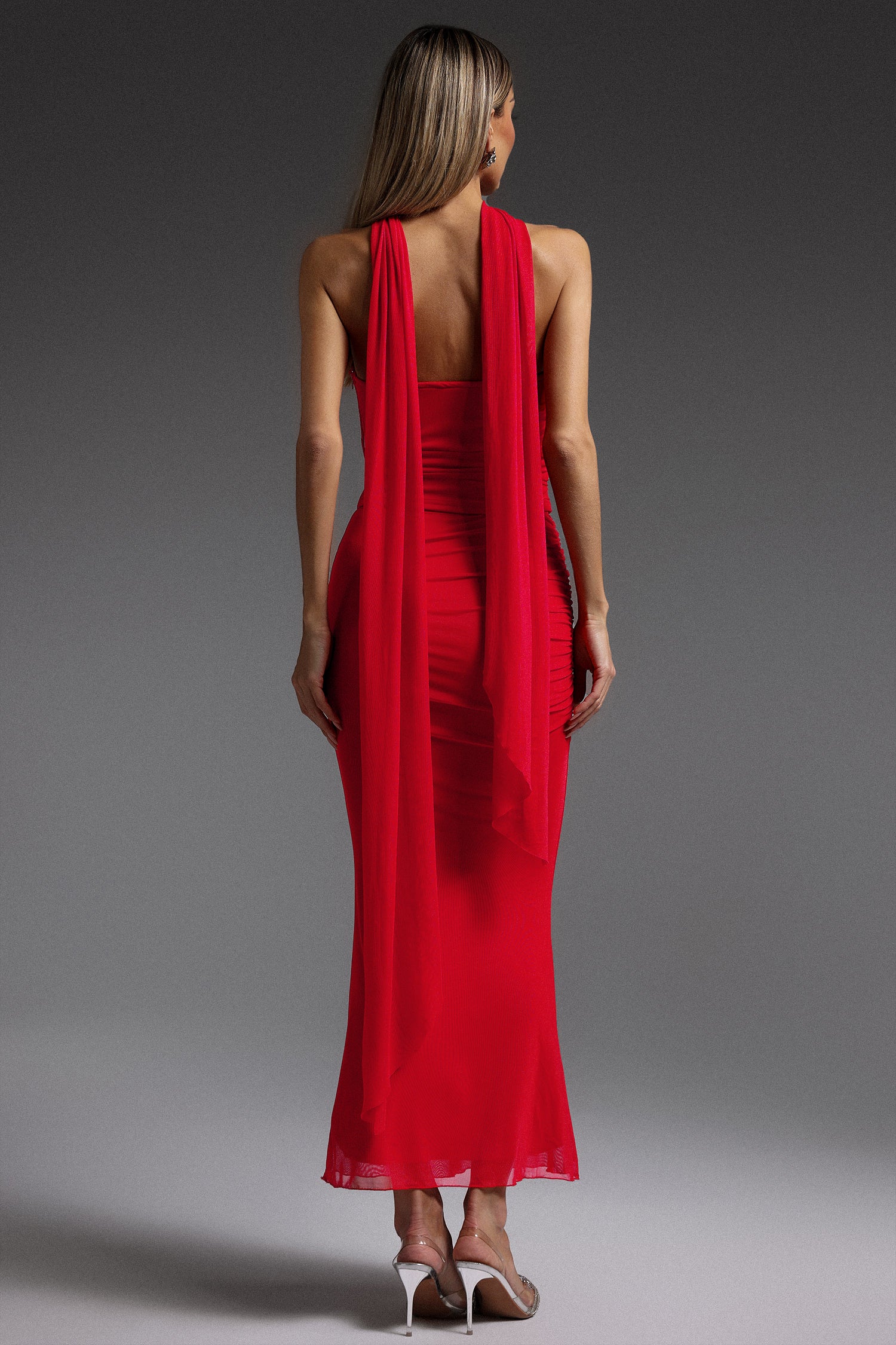 Lanla Sleeveless Frenum Halter Maxi Three-Piece Set