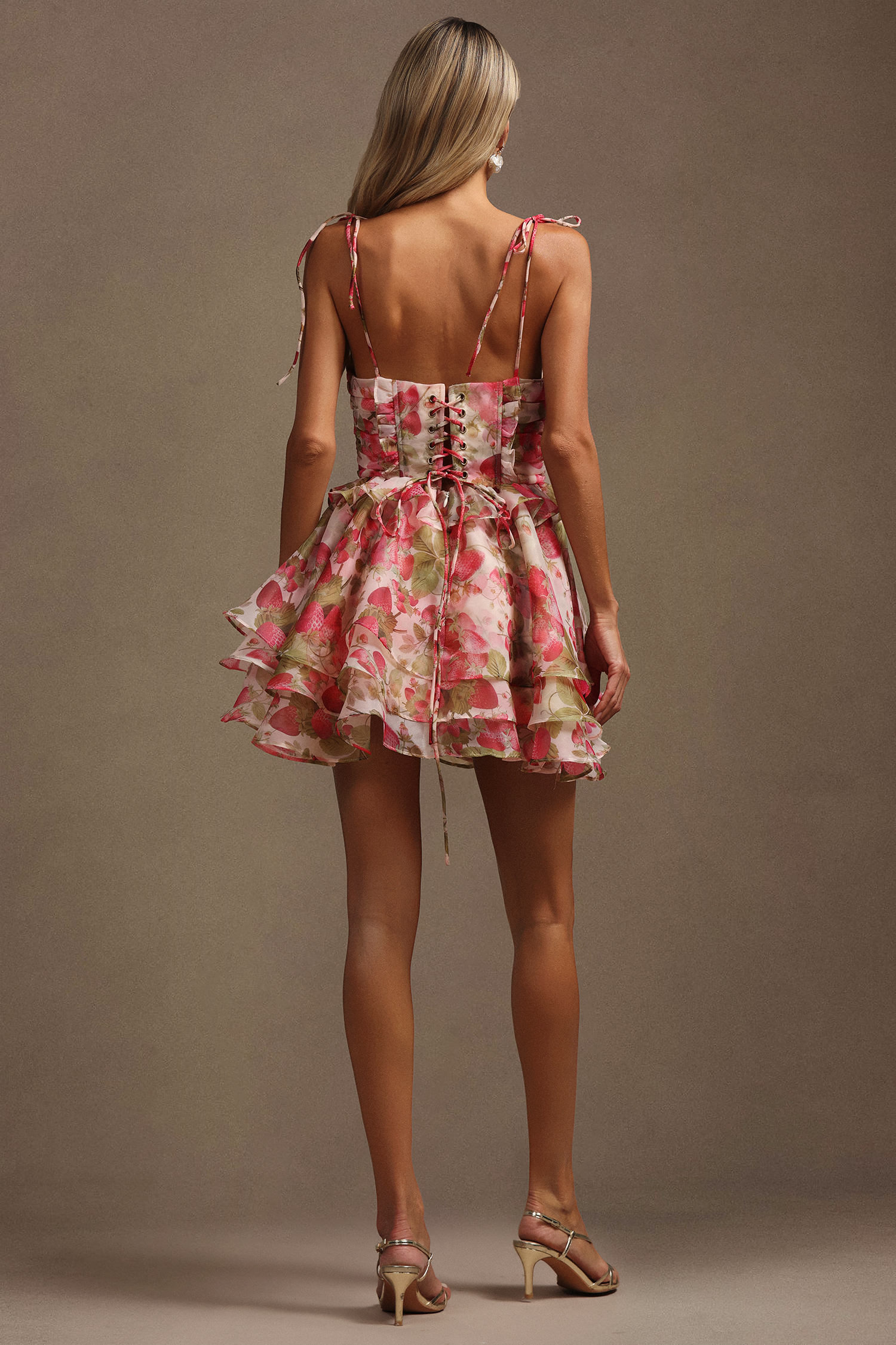 Matne Halter Floral Printed Mini Dress