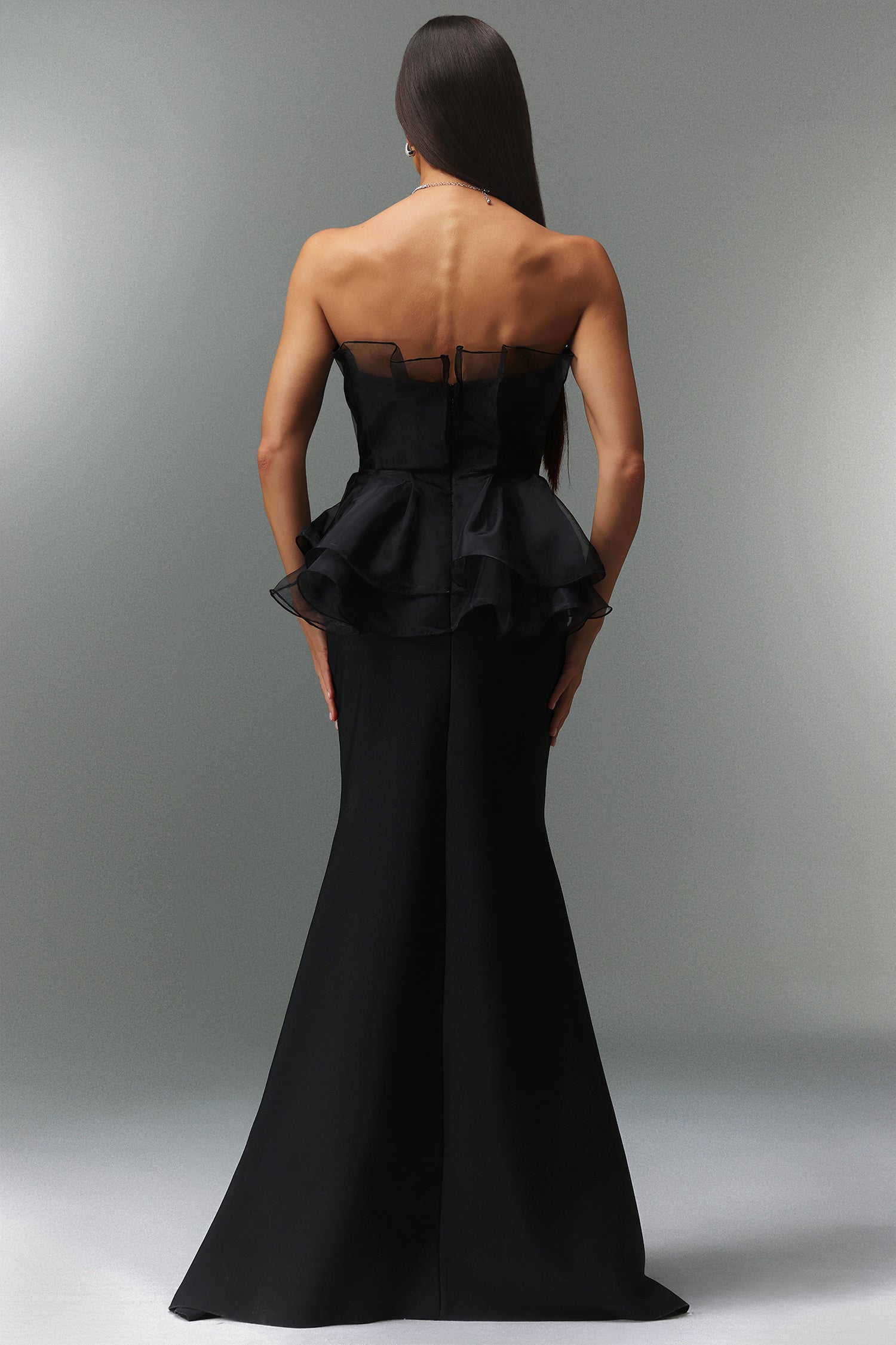 Oria Sleeveless Fishtail Bandage Maxi Dress