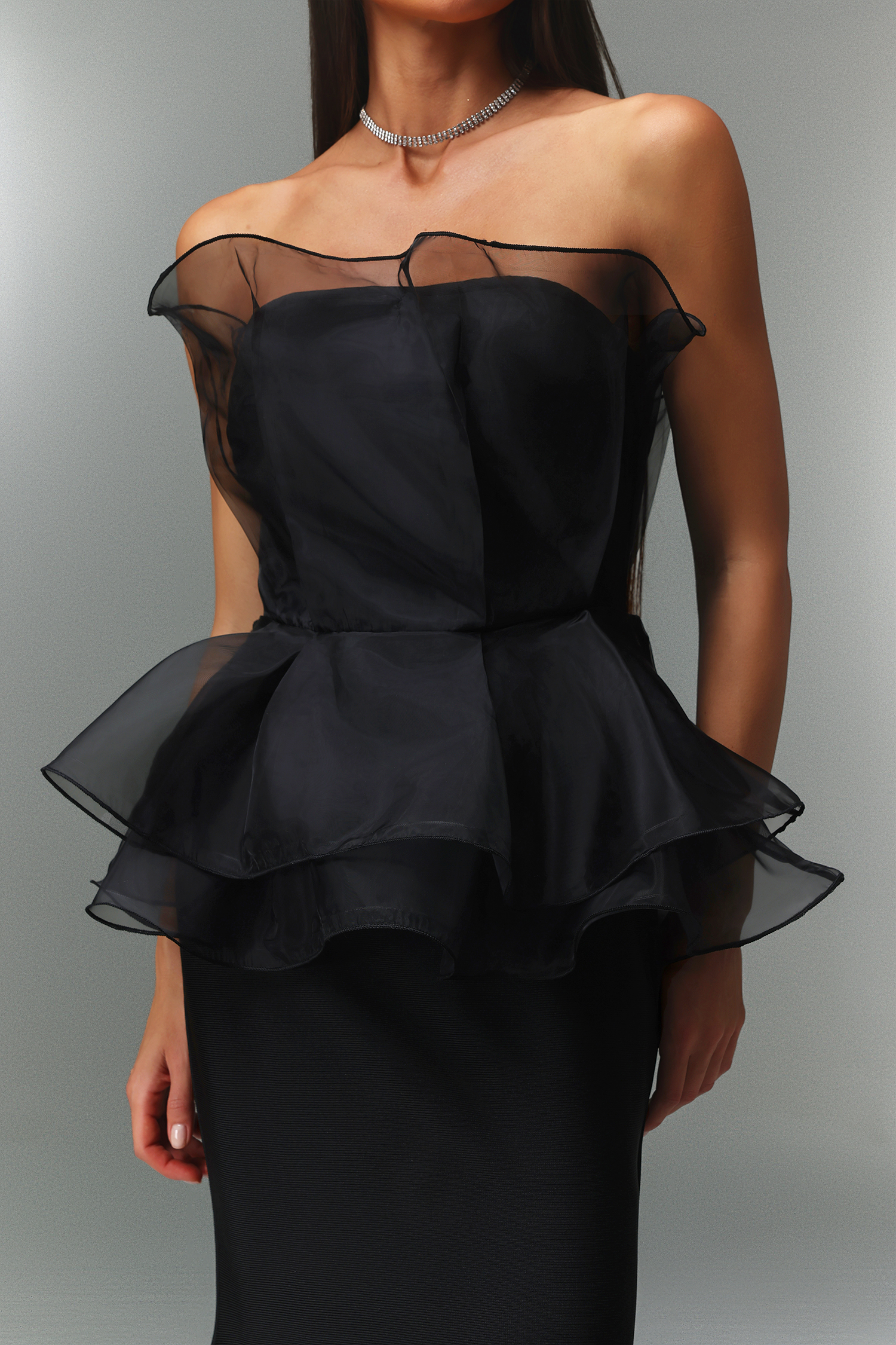 Oria Sleeveless Fishtail Bandage Maxi Dress