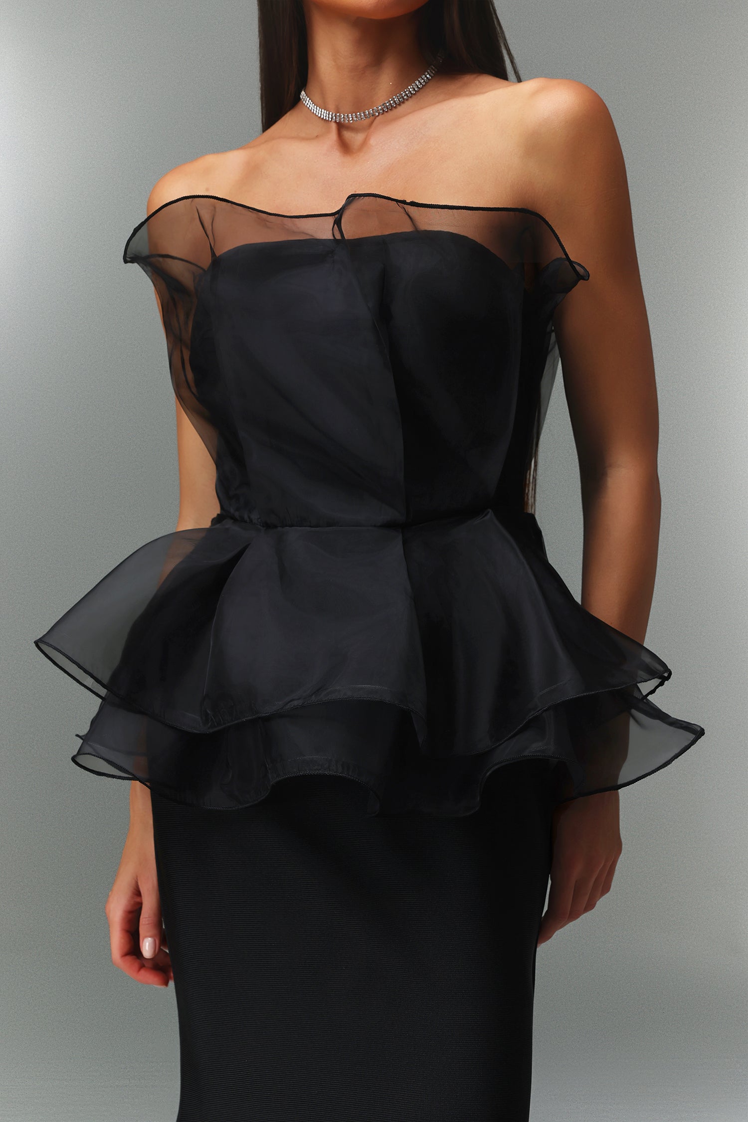 Oria Sleeveless Fishtail Bandage Maxi Dress