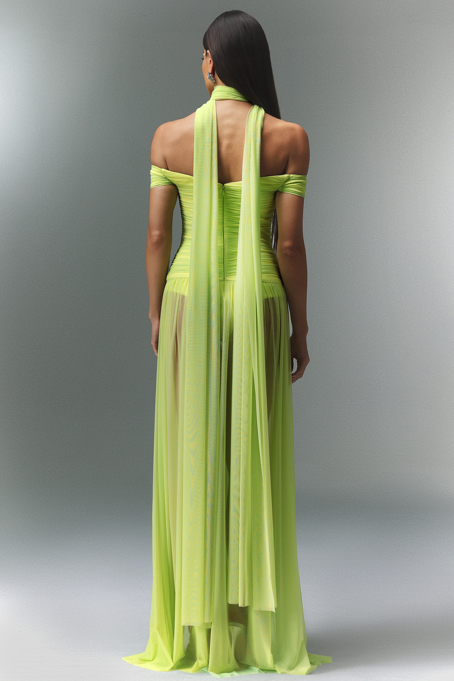 Peoph Off-The-Shoulder Hollowed Out Maxi Dress