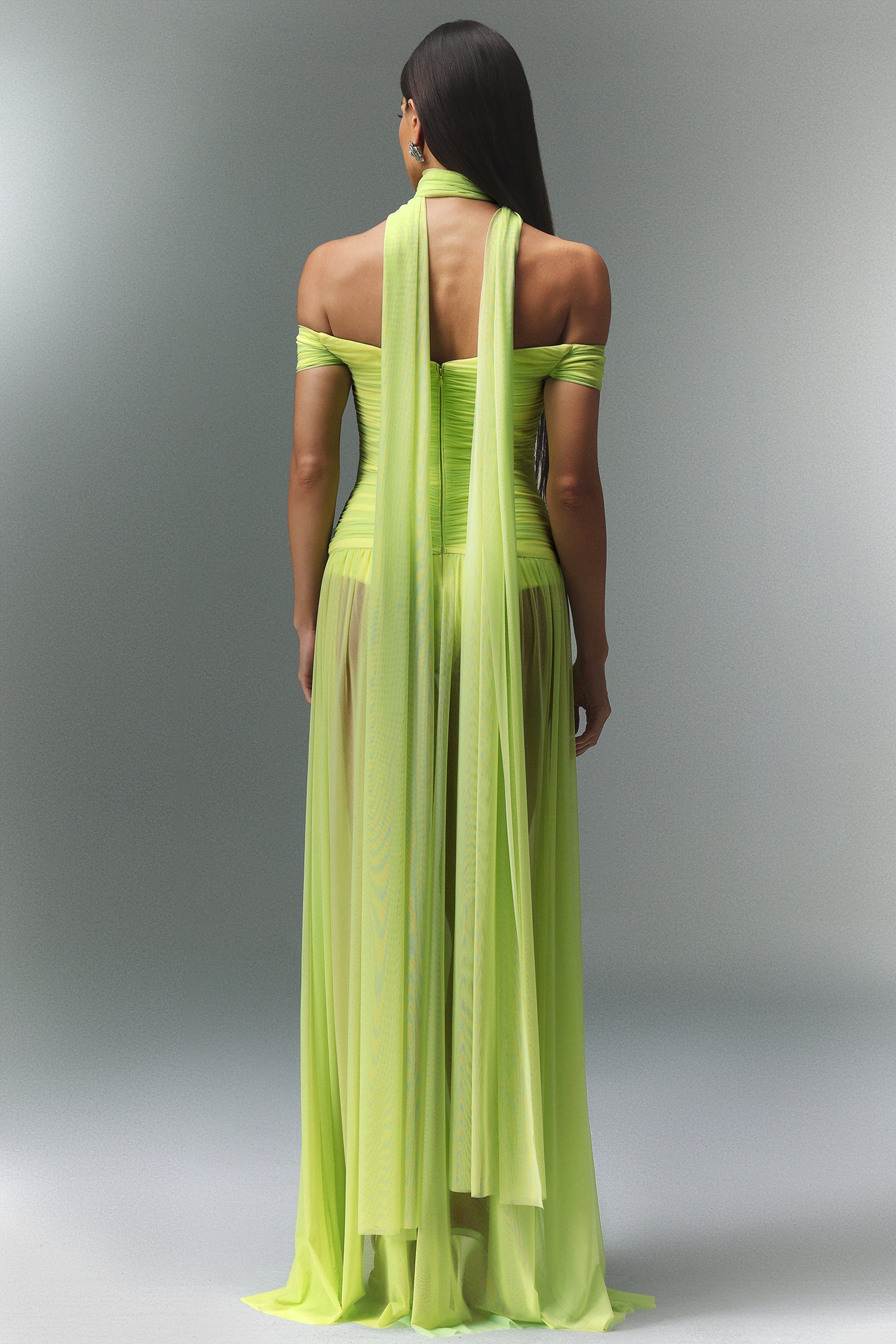 Peoph Off-The-Shoulder Hollowed Out Maxi Dress