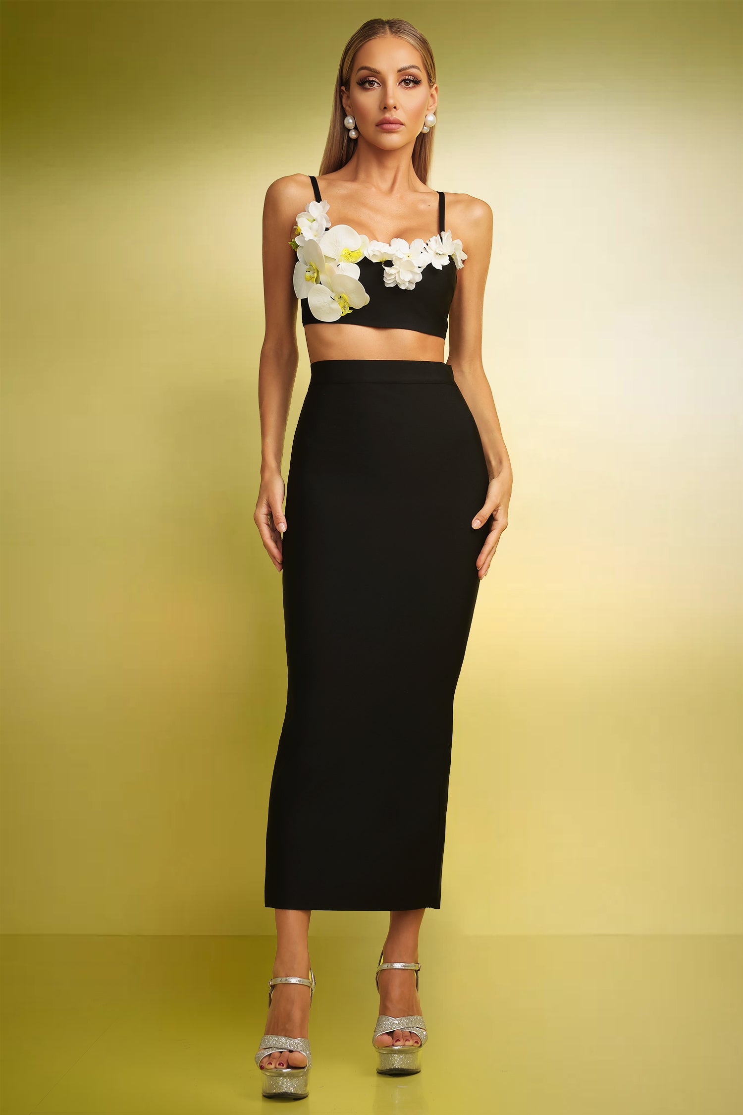 Sila Flowers Slim Bandage Maxi Set