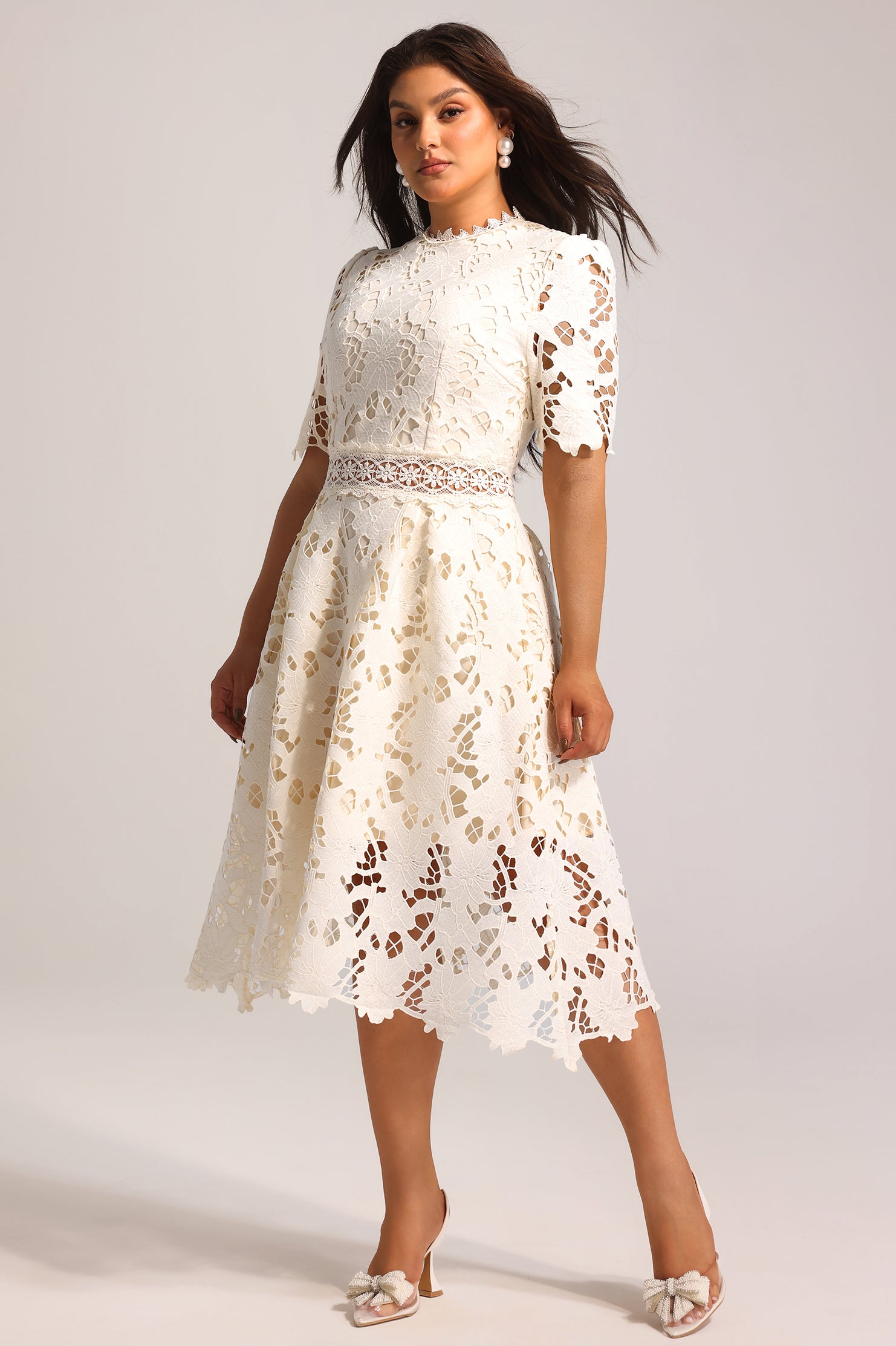 Jaca Lace Midi Dress