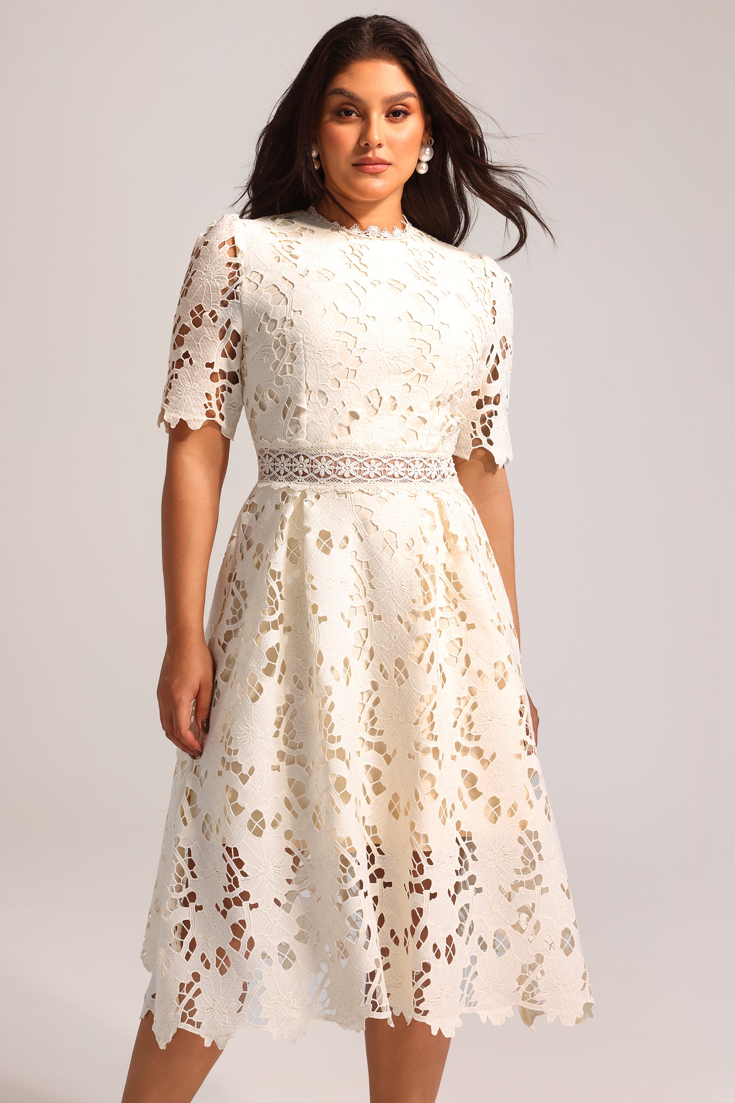 Jaca Lace Midi Dress