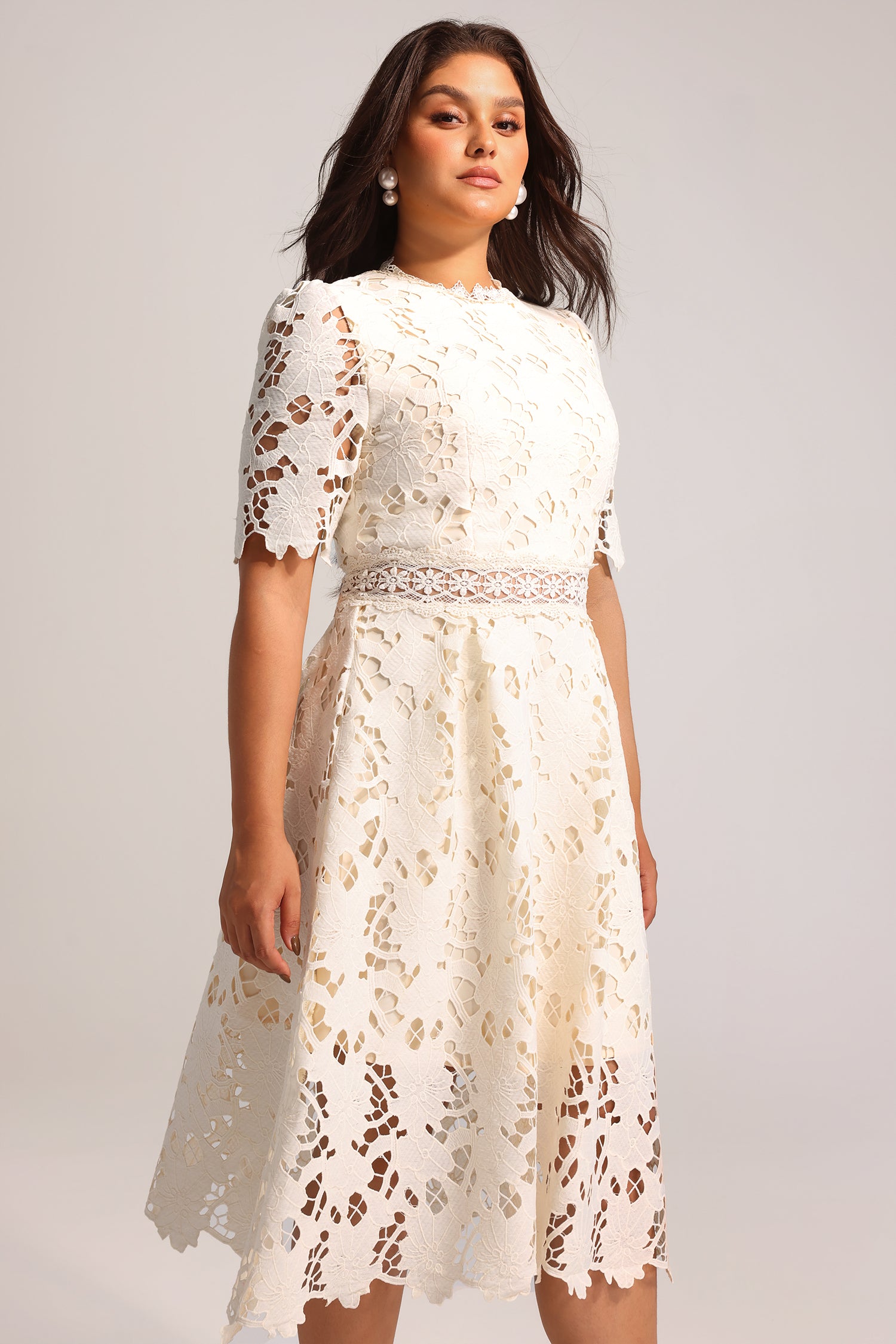 Jaca Lace Midi Dress