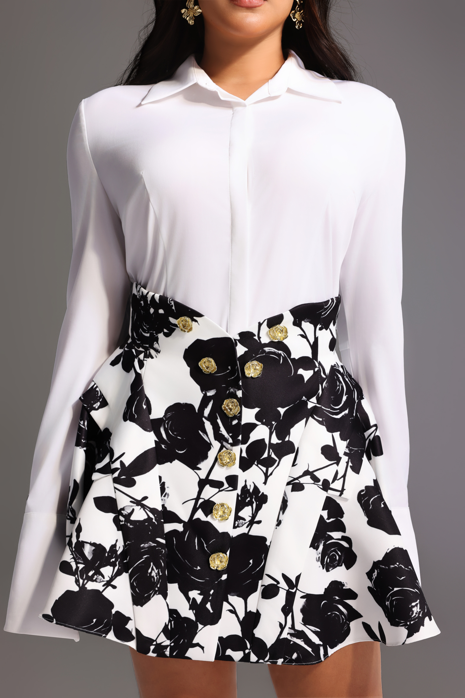 Uana Printing Mini Dress