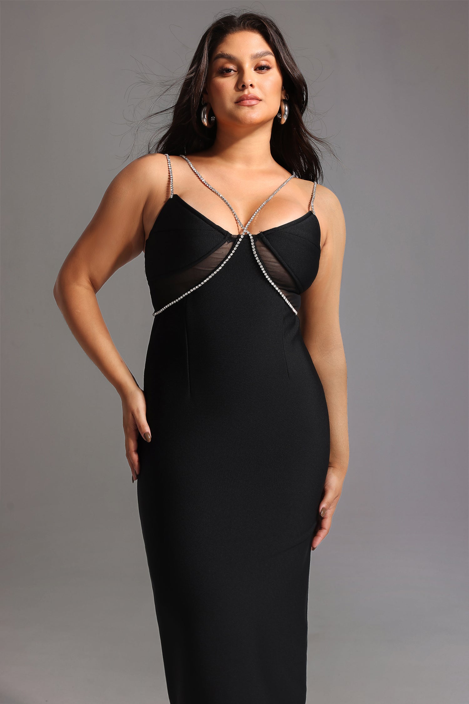 Sagia Diamond Maxi Bandage Dress