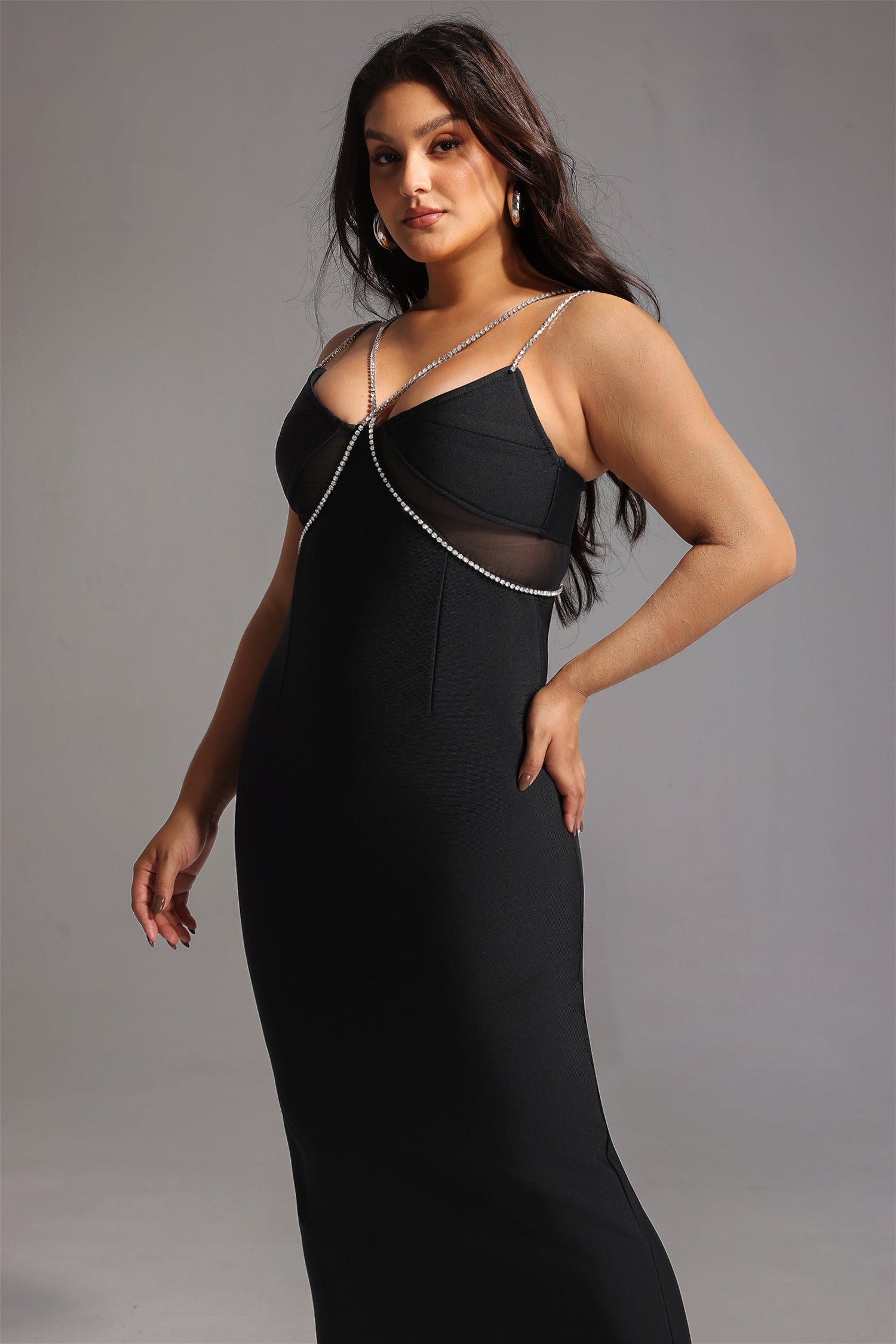 Sagia Diamond Maxi Bandage Dress