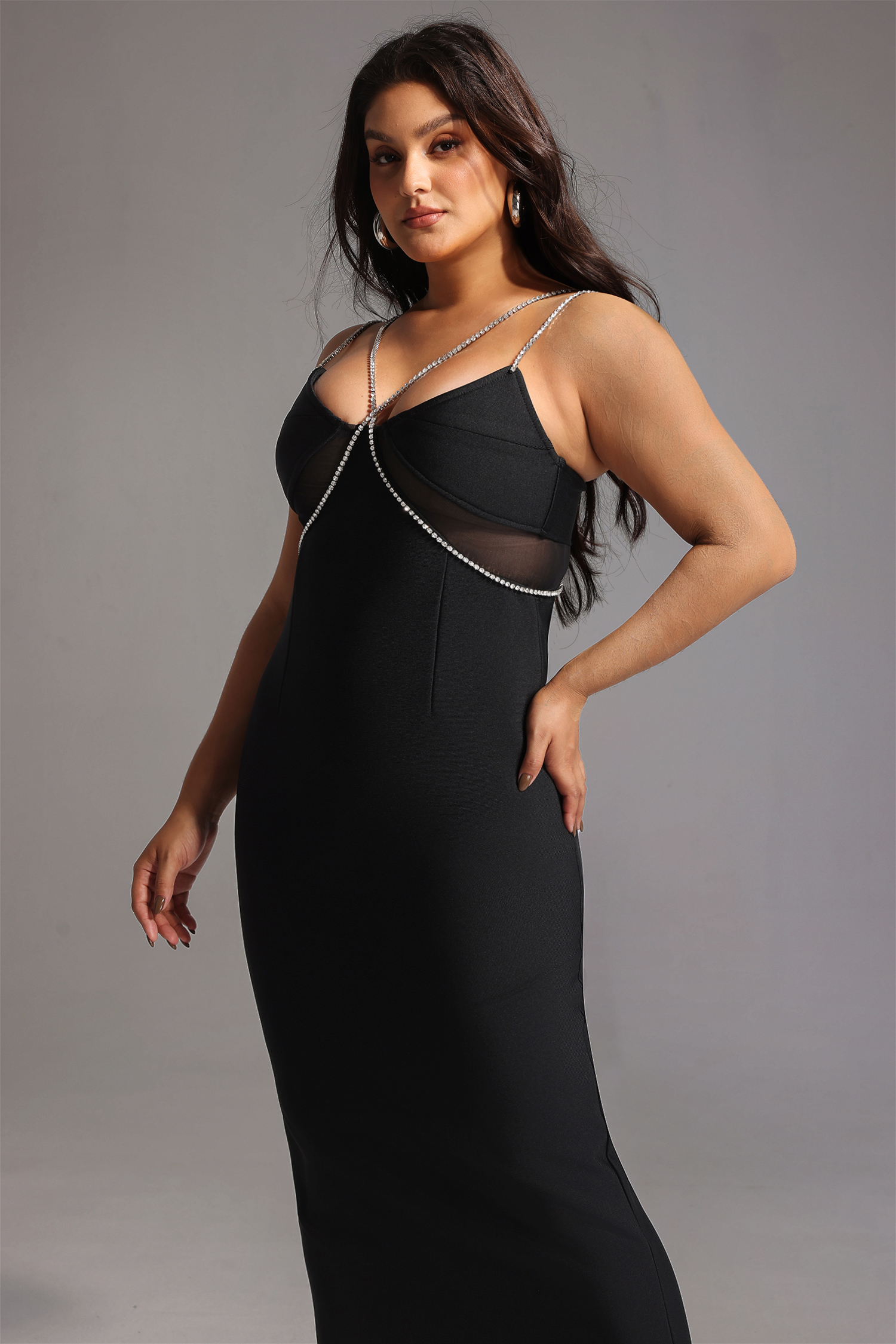 Sagia Diamond Maxi Bandage Dress