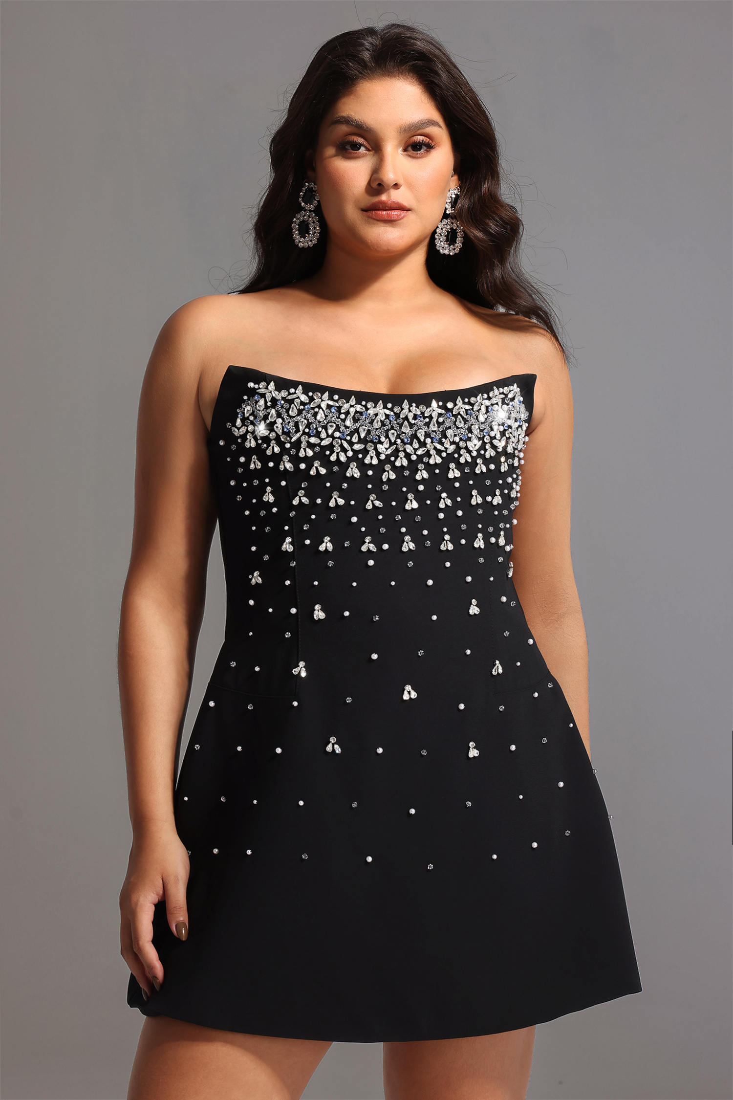 Mavis Strapless Diamond Mini Dress