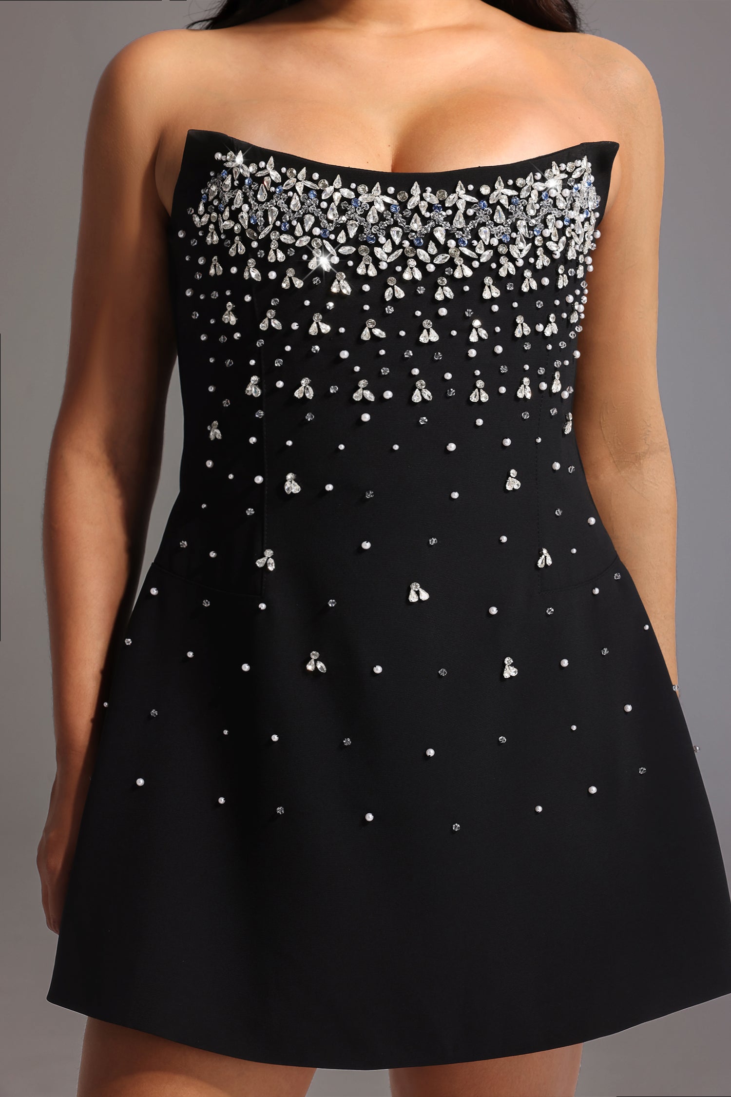 Mavis Strapless Diamond Mini Dress