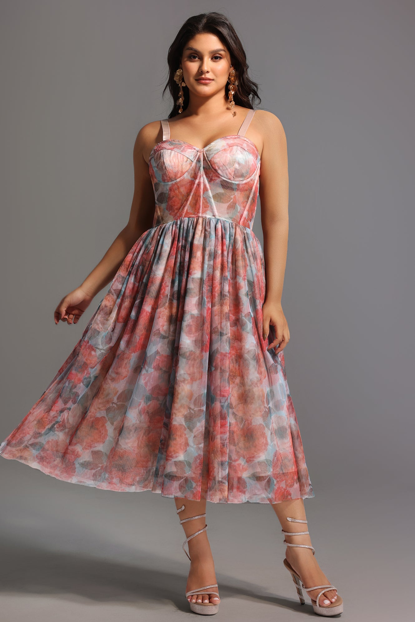 Sareza Floral Midi Dress