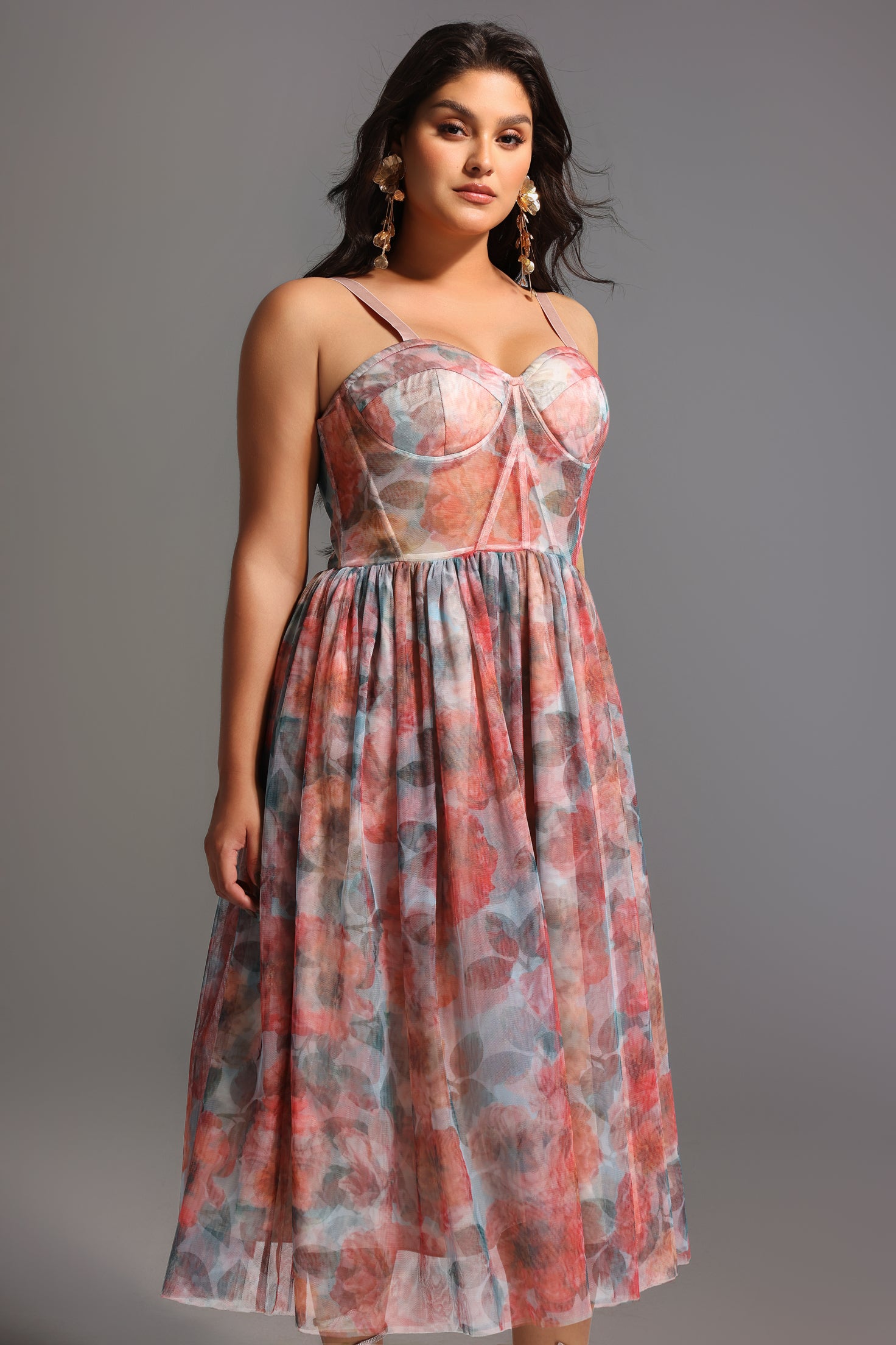 Sareza Floral Midi Dress