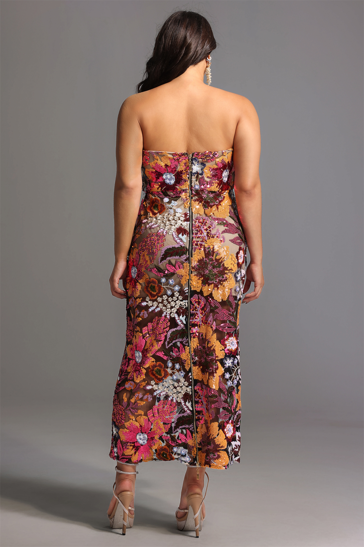 Satu Floral Glitter Maxi Dress