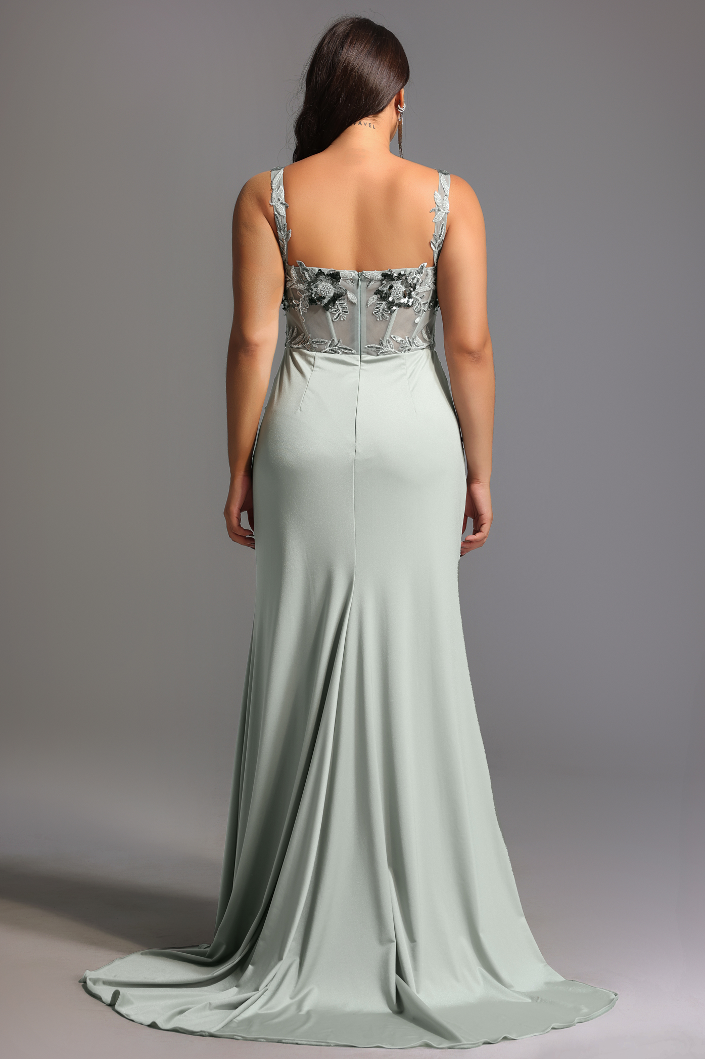 Valery Diamond Fishtail Maxi Dress