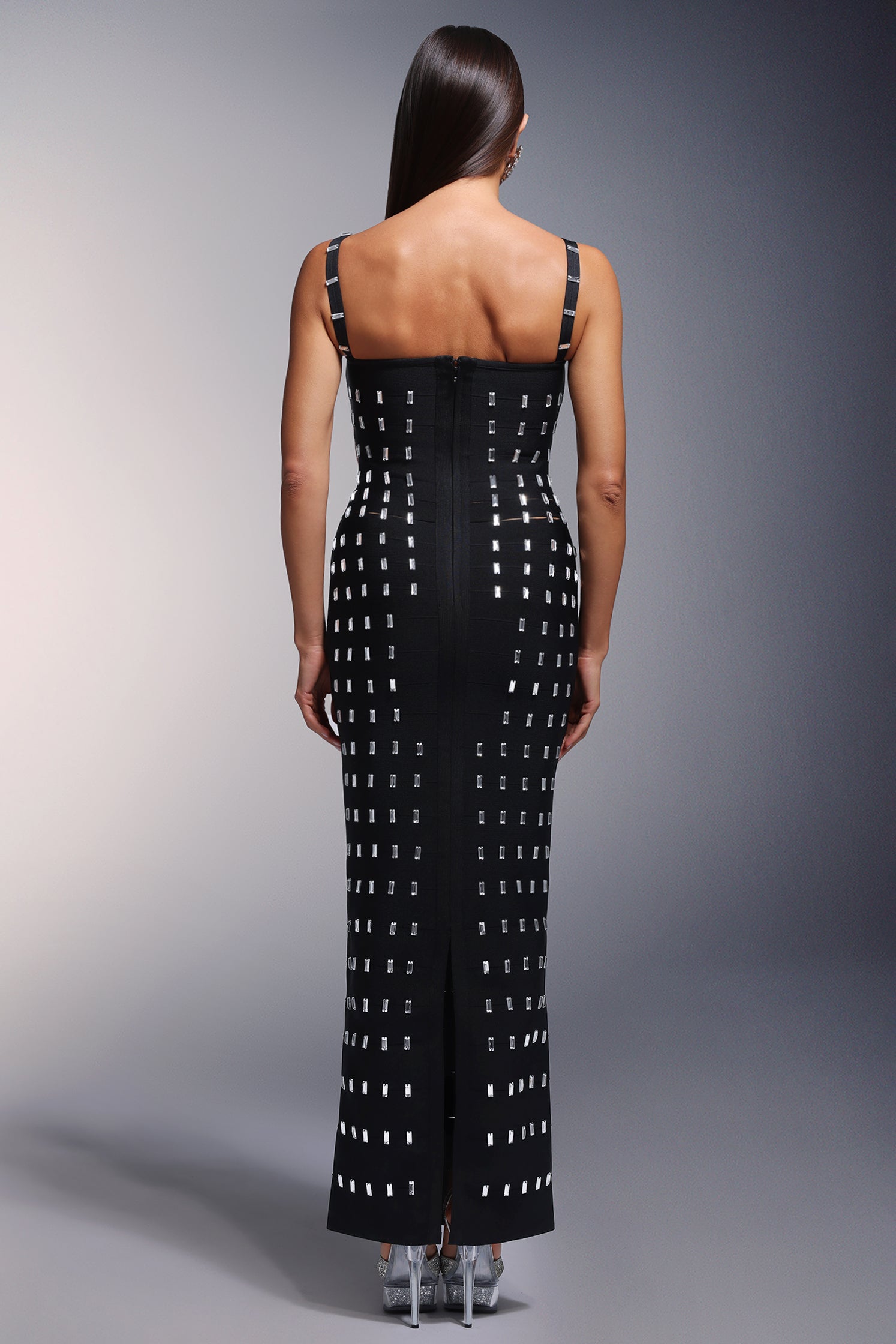 Naya Hollow Diamond Bandage  Maxi Dress